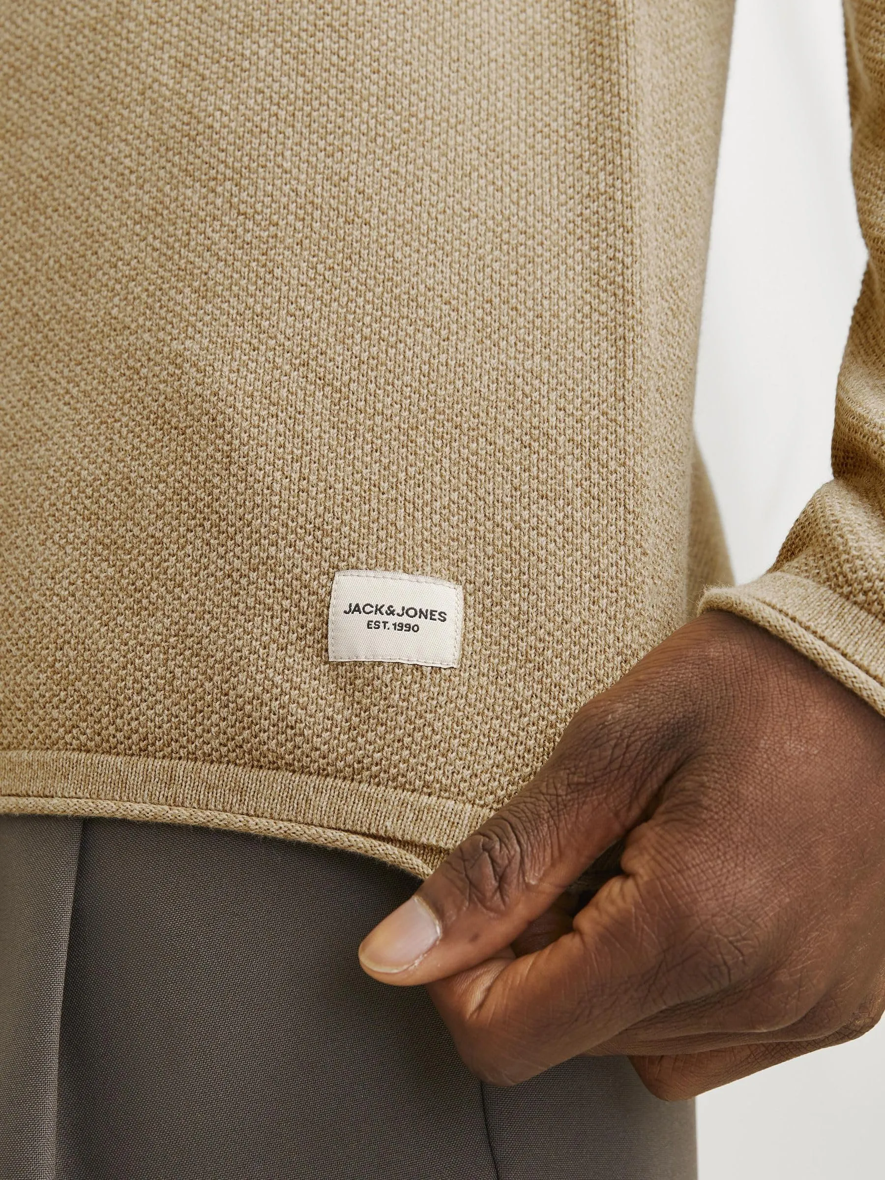 Jack & Jones JJEHILL Knit Crew Neck Noos Sweater, Coriander Detail: Twist, M - immagine 6
