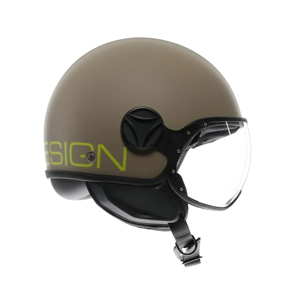 Momo Design FGTR Classic E2206 Jet Helmet, Matte Sand/Lime, L - immagine 3