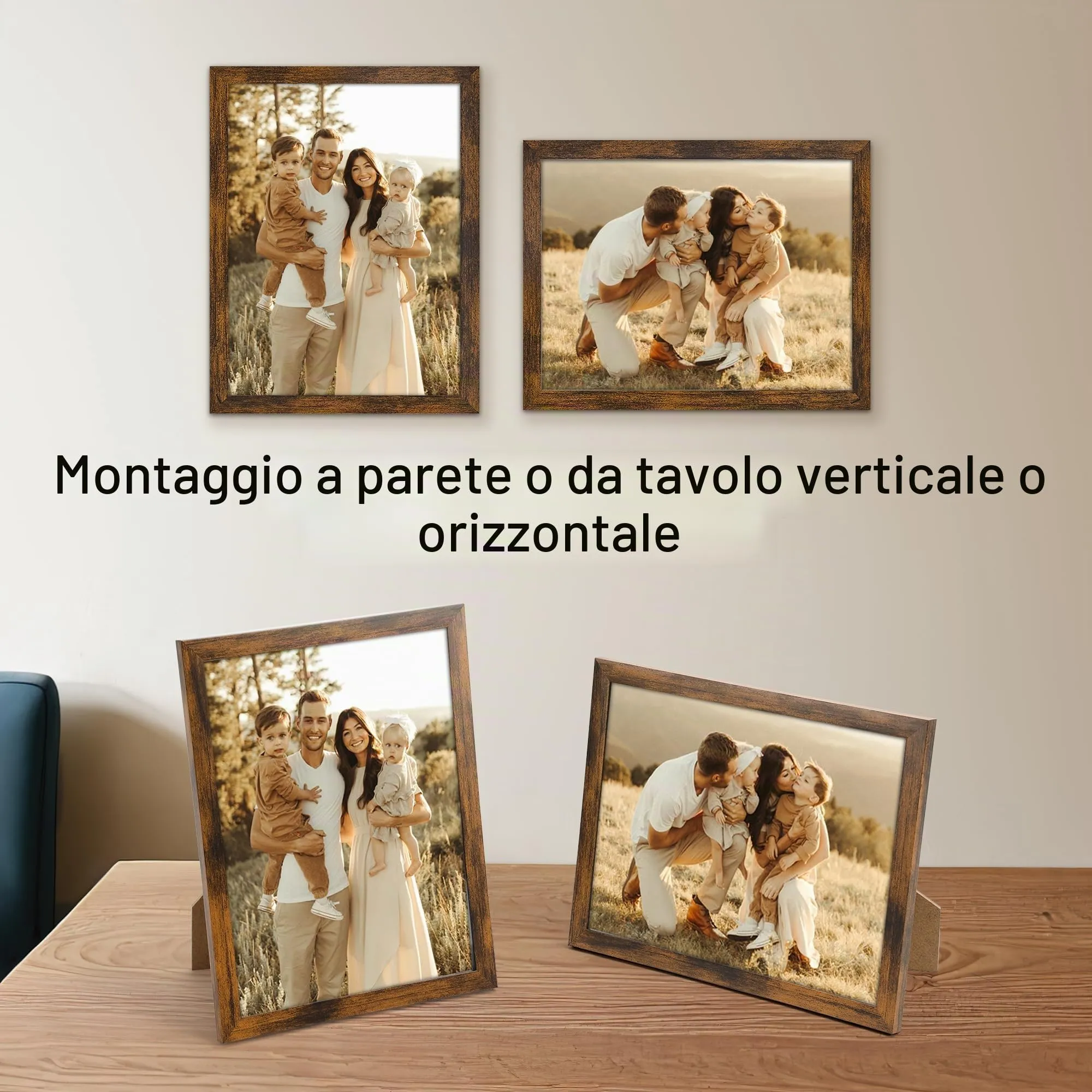 Giftgarden Cornice PVC Marrone Rustico 15x20 cm, 1 Pezzo - immagine 5