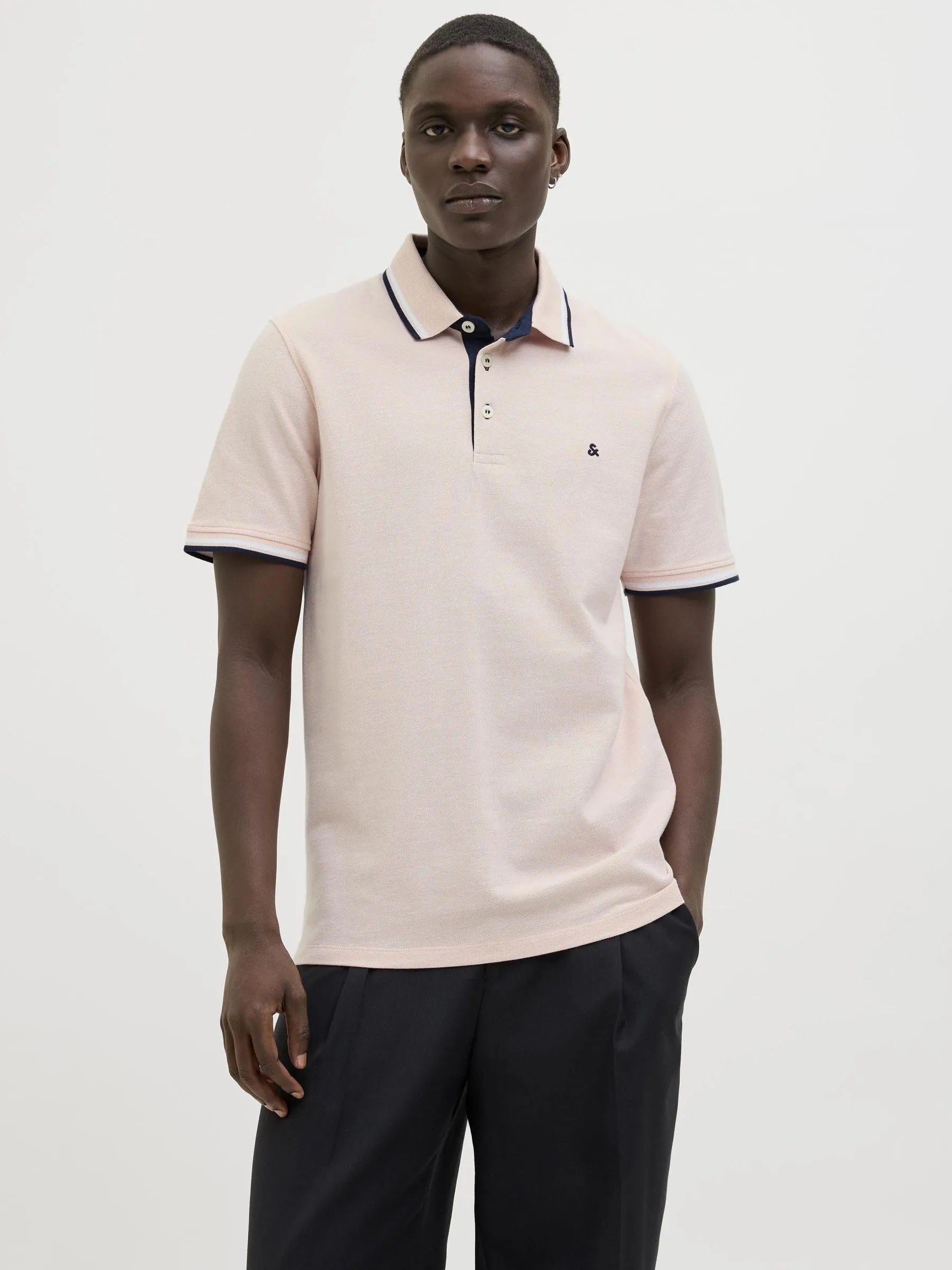 Jack & Jones Jjepaulos Polo SS Noos Maglietta - Peach Parfait/Detail: Play - S - immagine 2