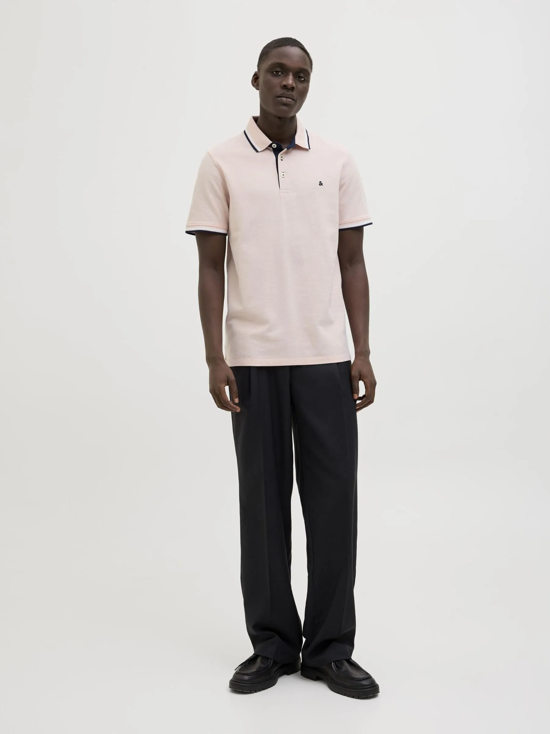 Jack & Jones Jjepaulos Polo SS Noos Maglietta - Peach Parfait/Detail: Play - S - immagine 4