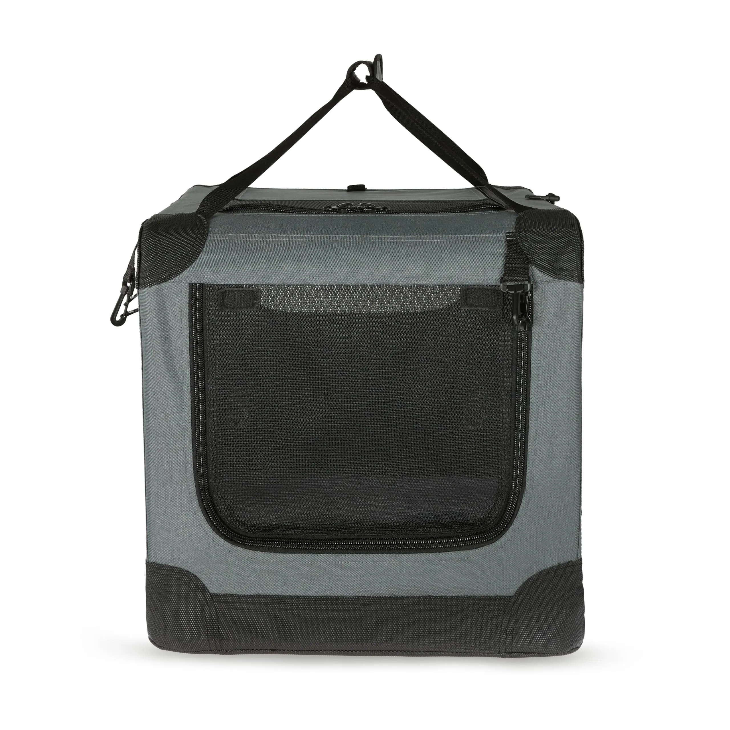 Amazon Basics Trasportino Portatile e Pieghevole a 4 Porte per Piccoli Animali, Grigio, 91 x 61 x 61 cm - immagine 5