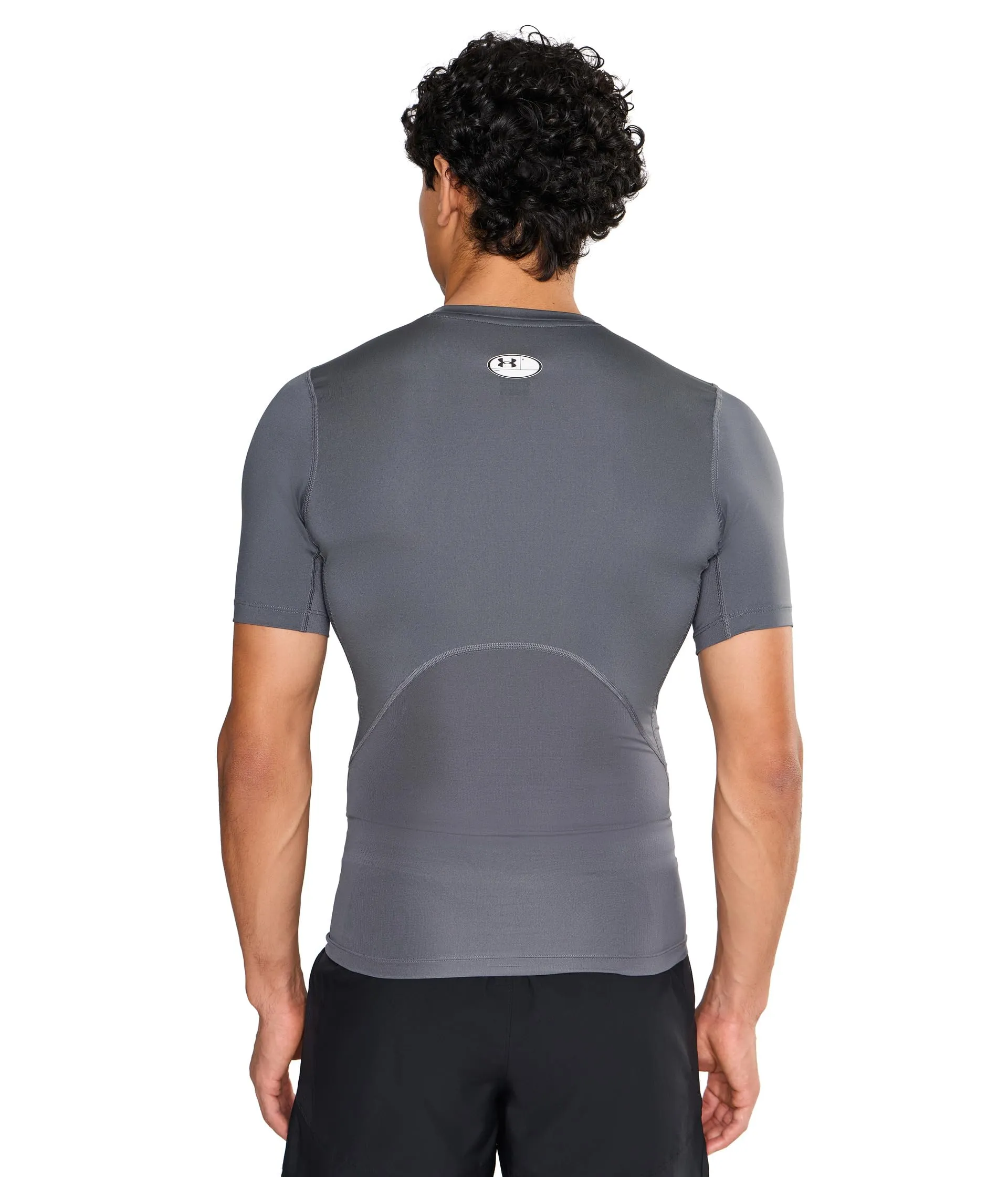 Under Armour Men's Heatgear Compression Shirt - Castlerock/White - S - immagine 4