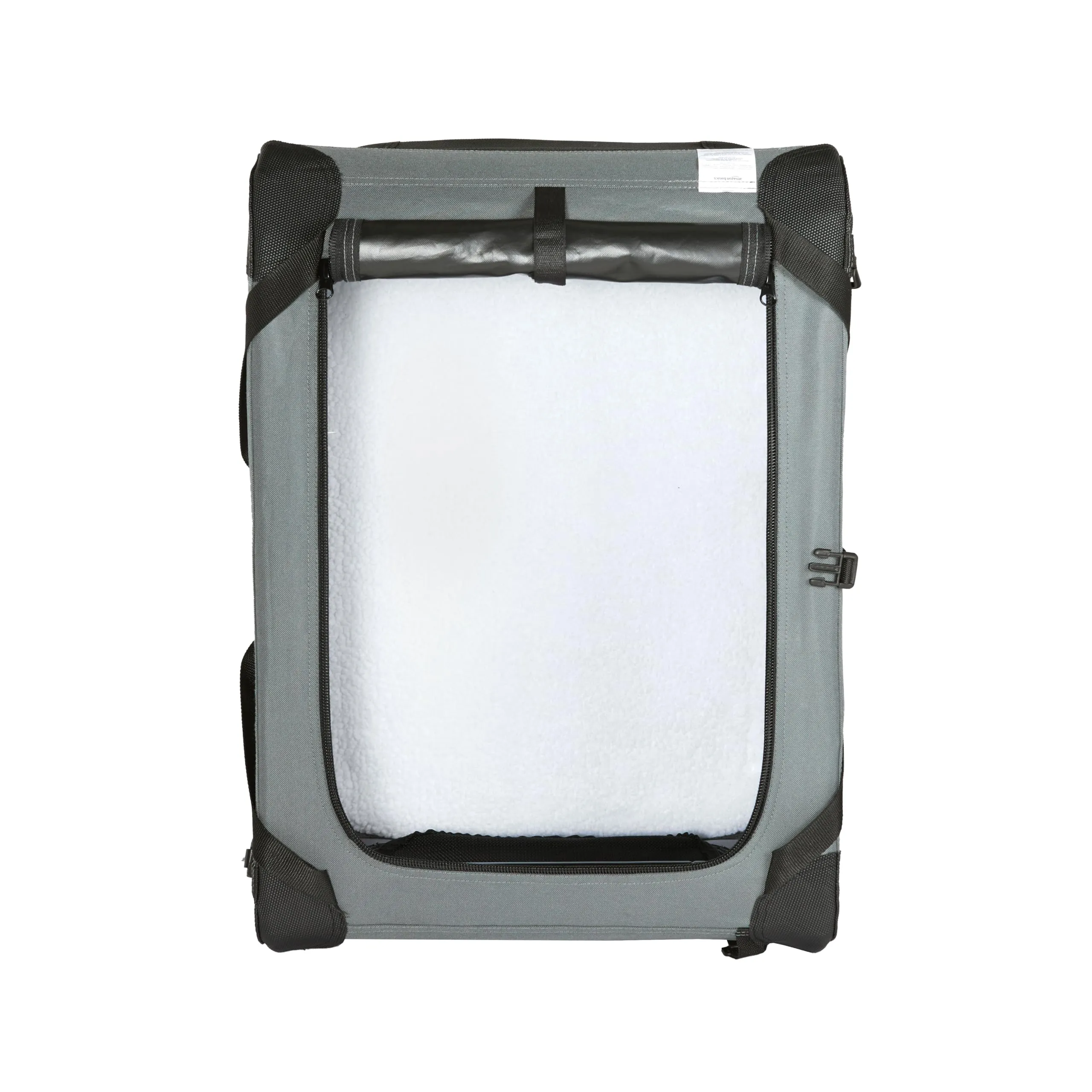 Amazon Basics Trasportino portatile e pieghevole a 4 porte per cani e gatti, Grigio, 66 x 46 x 46 cm - immagine 6