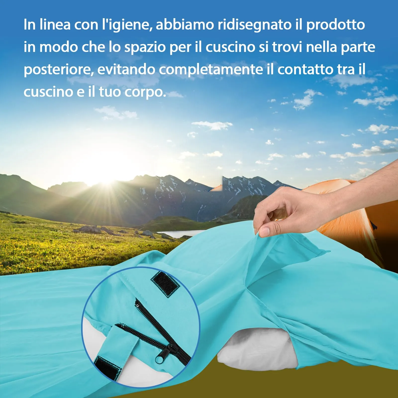 JAICOM Sacco Lenzuolo, 220x90cm - immagine 4