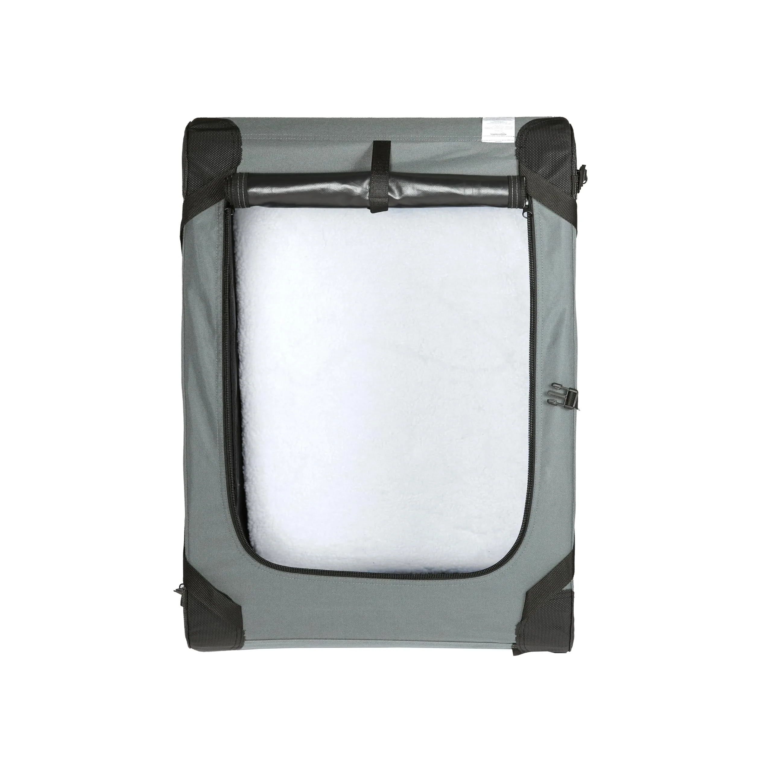 Amazon Basics Trasportino portatile e pieghevole a 4 porte per cani e gatti, Grigio, M (76 x 54 x 54 cm) - immagine 6