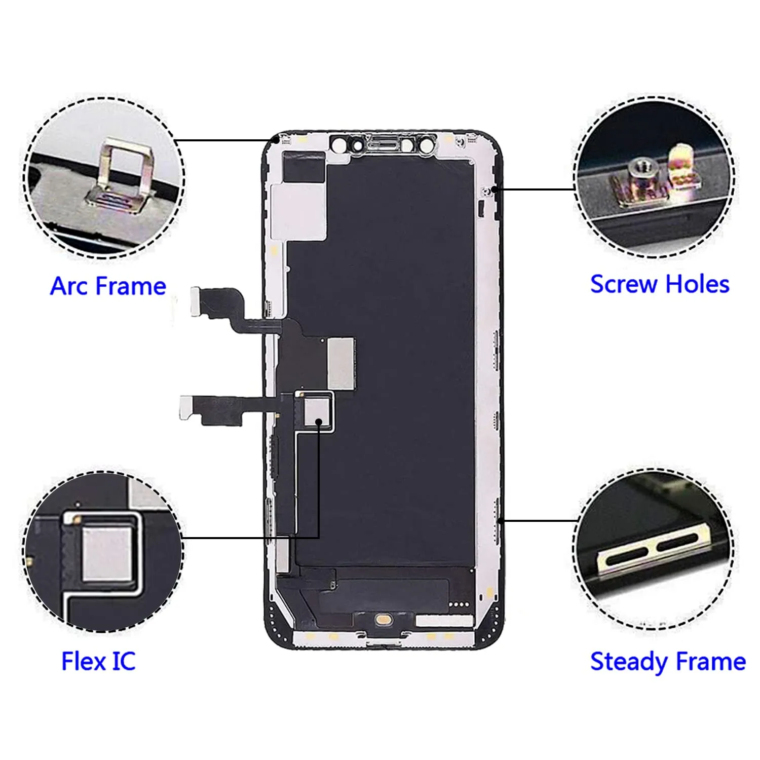 Brinonac Display LCD Digitizer Kit per iPhone Xs Max 6,5" FHD - immagine 7