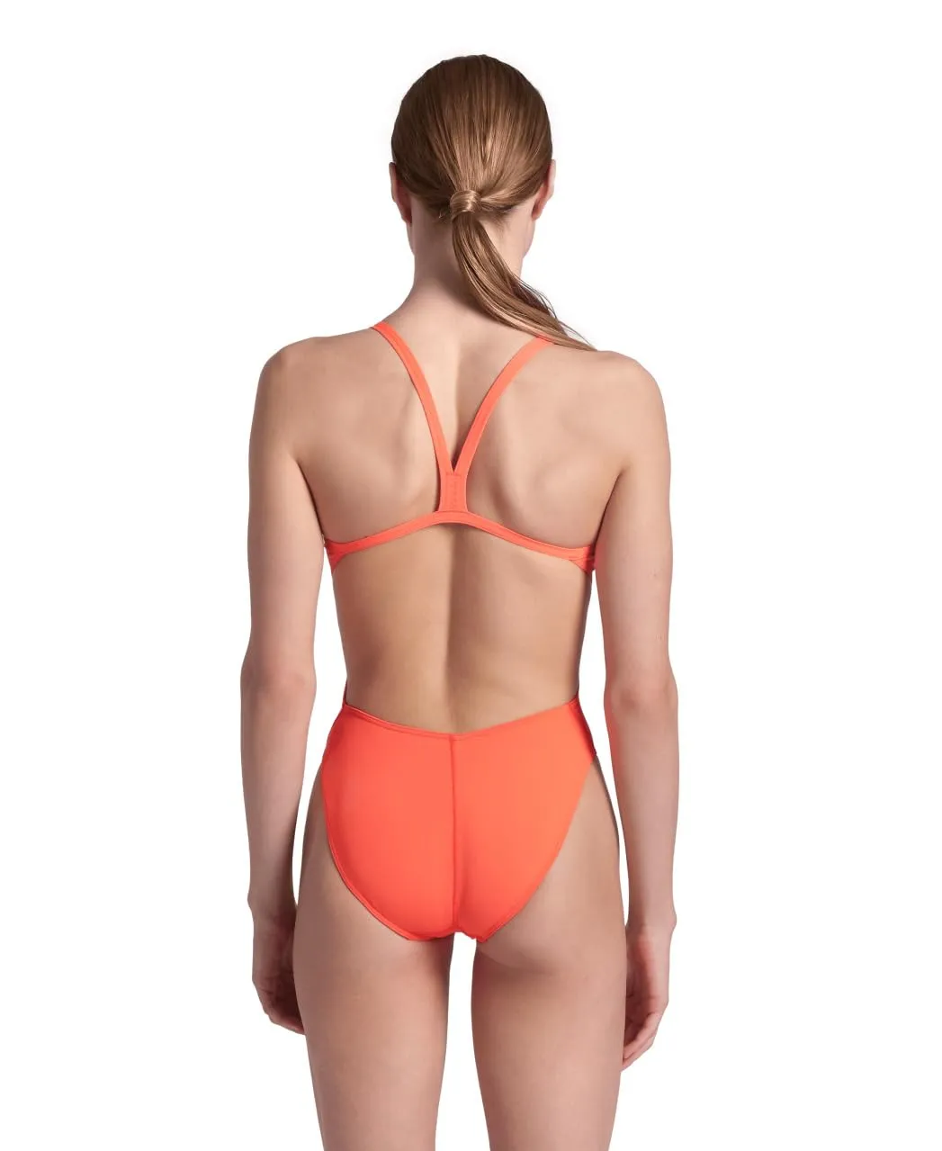 Arena Swim Tech Solid Costume da Bagno Donna, Corallo, 22 - immagine 2