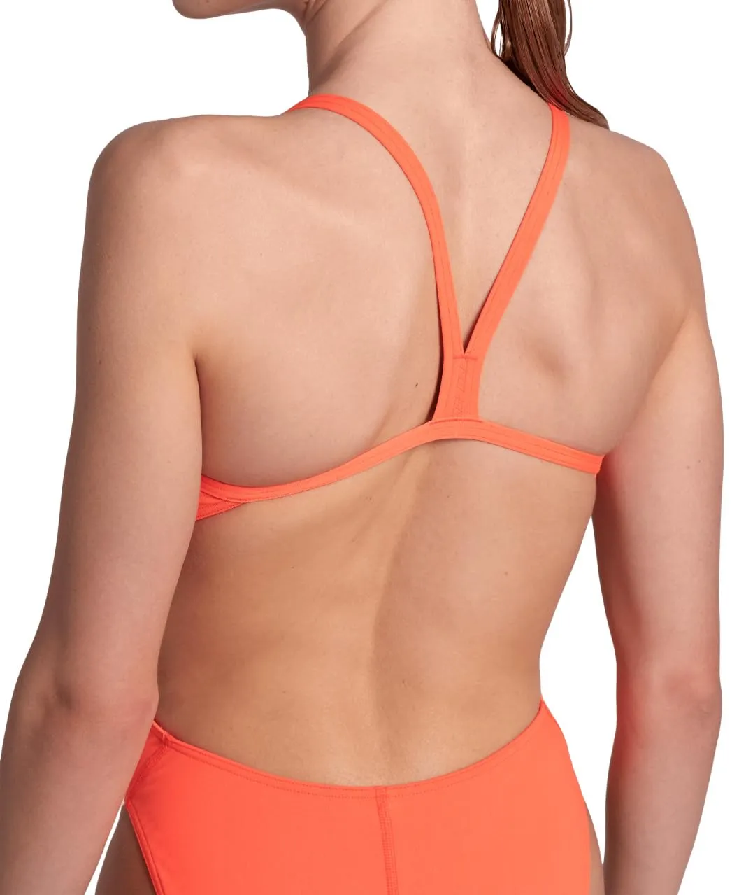 Arena Swim Tech Solid Costume da Bagno Donna, Corallo, 22 - immagine 4