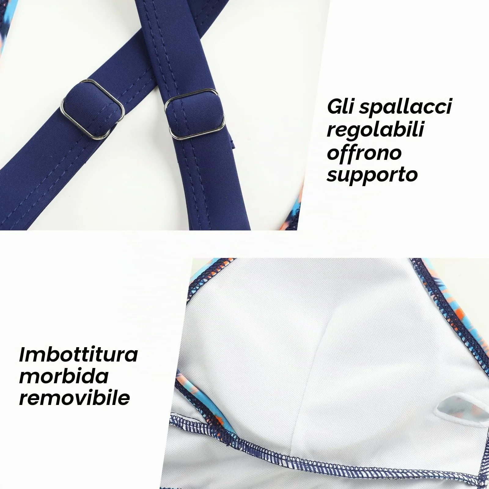 Adigaber Costume da Bagno Bikini Due Pezzi Donna Vita Alta Stampato - immagine 5