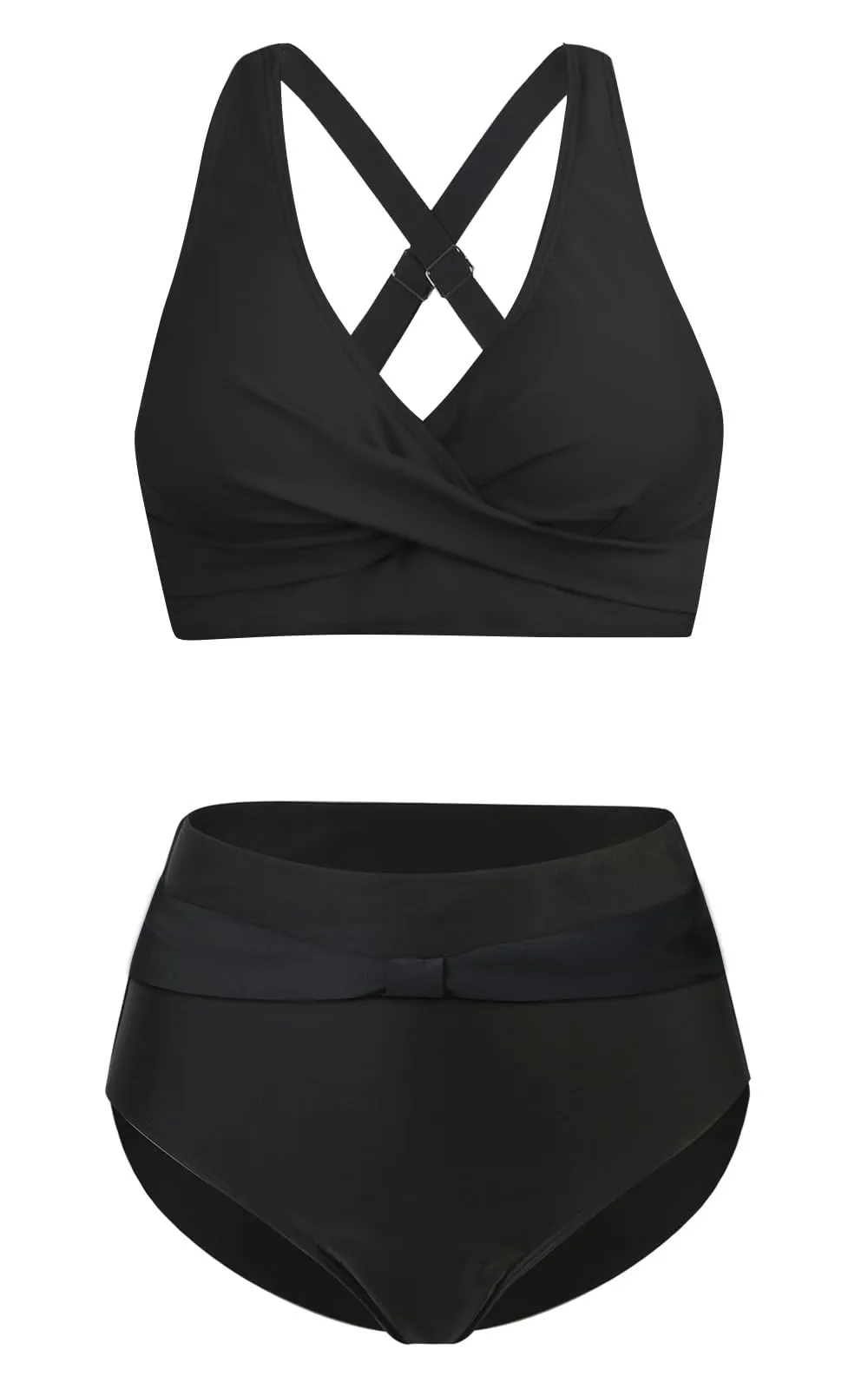 Adigaber Costume da Bagno Bikini Due Pezzi Vita Alta Donna Stampato - immagine 3