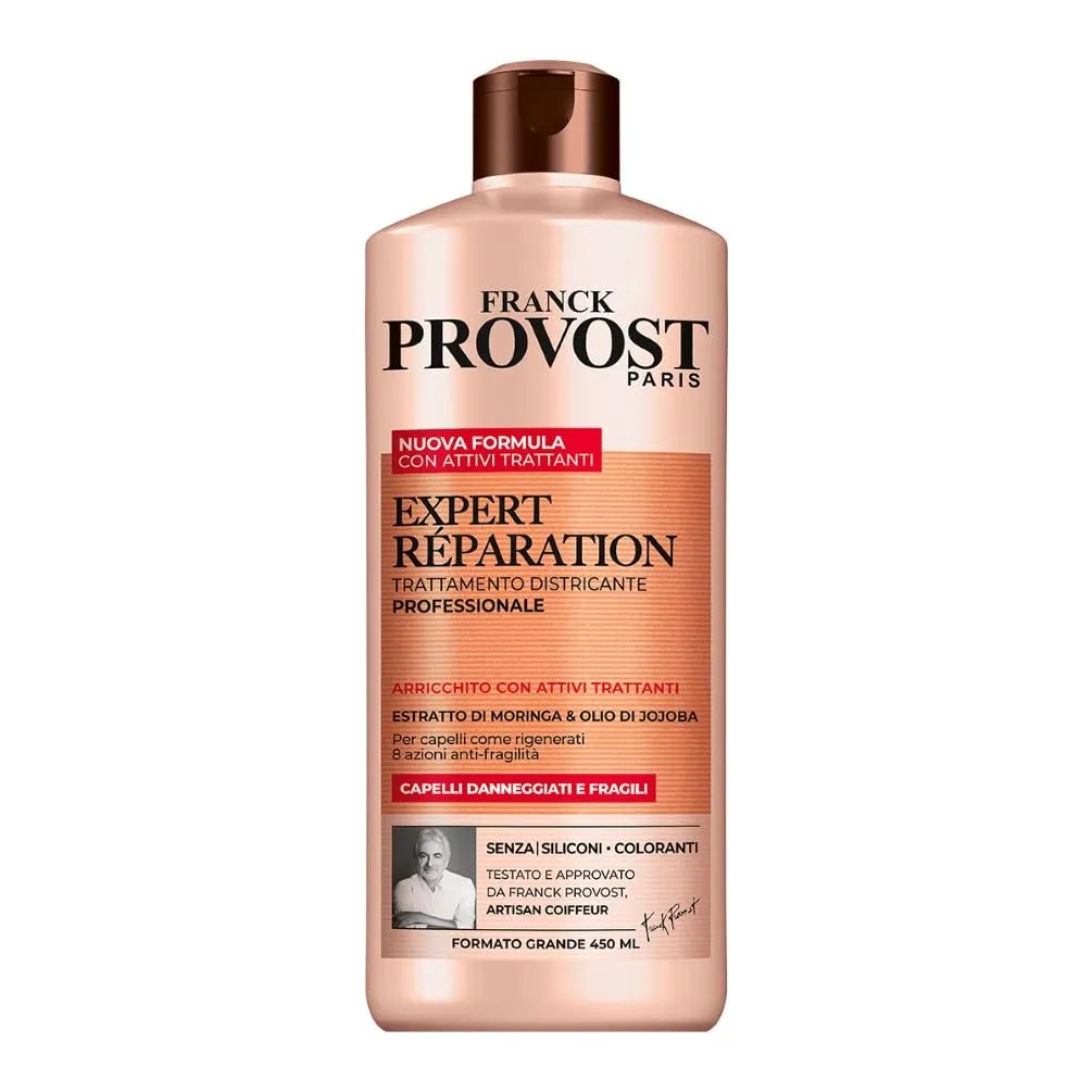 Franck Provost Expert Reparation Balsamo Professionale Per Capelli Danneggiati con Estratto di Moringa e Olio di Jojoba, 450 ml - immagine 1