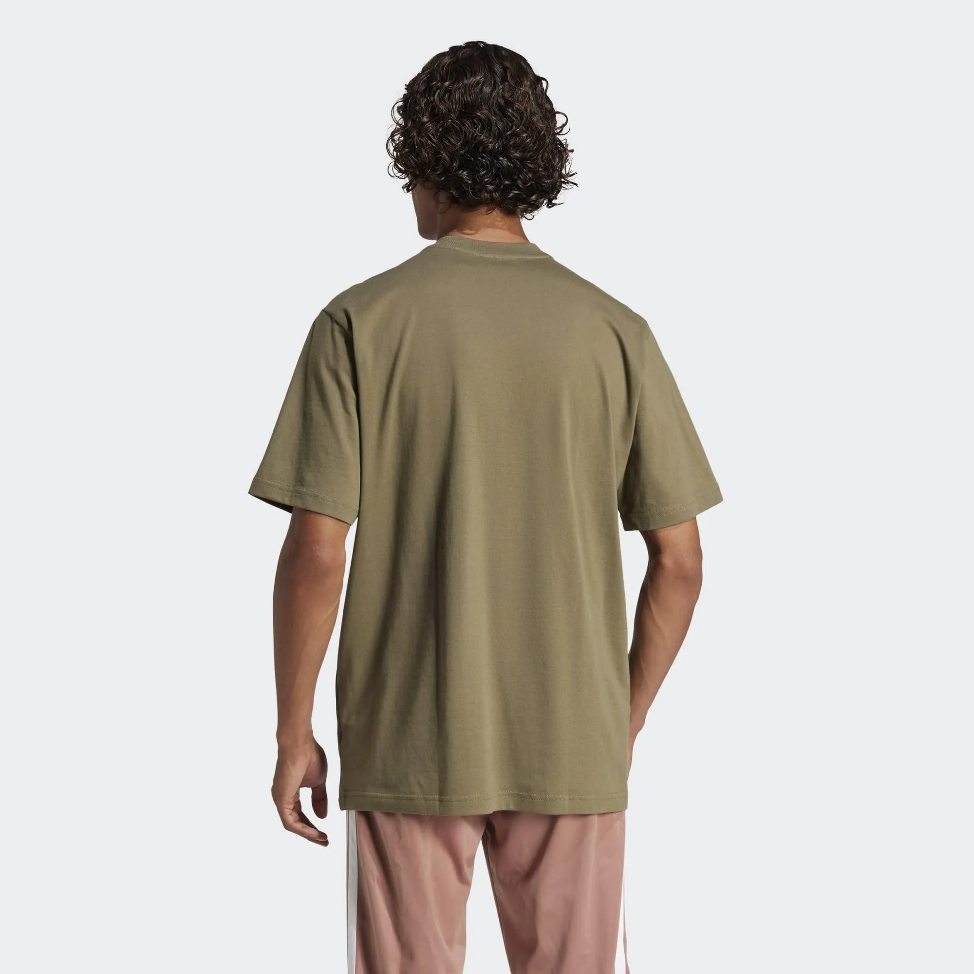 adidas Essentials Linear Single Jersey Shirt - Olive Strata/Black, XXL - immagine 5