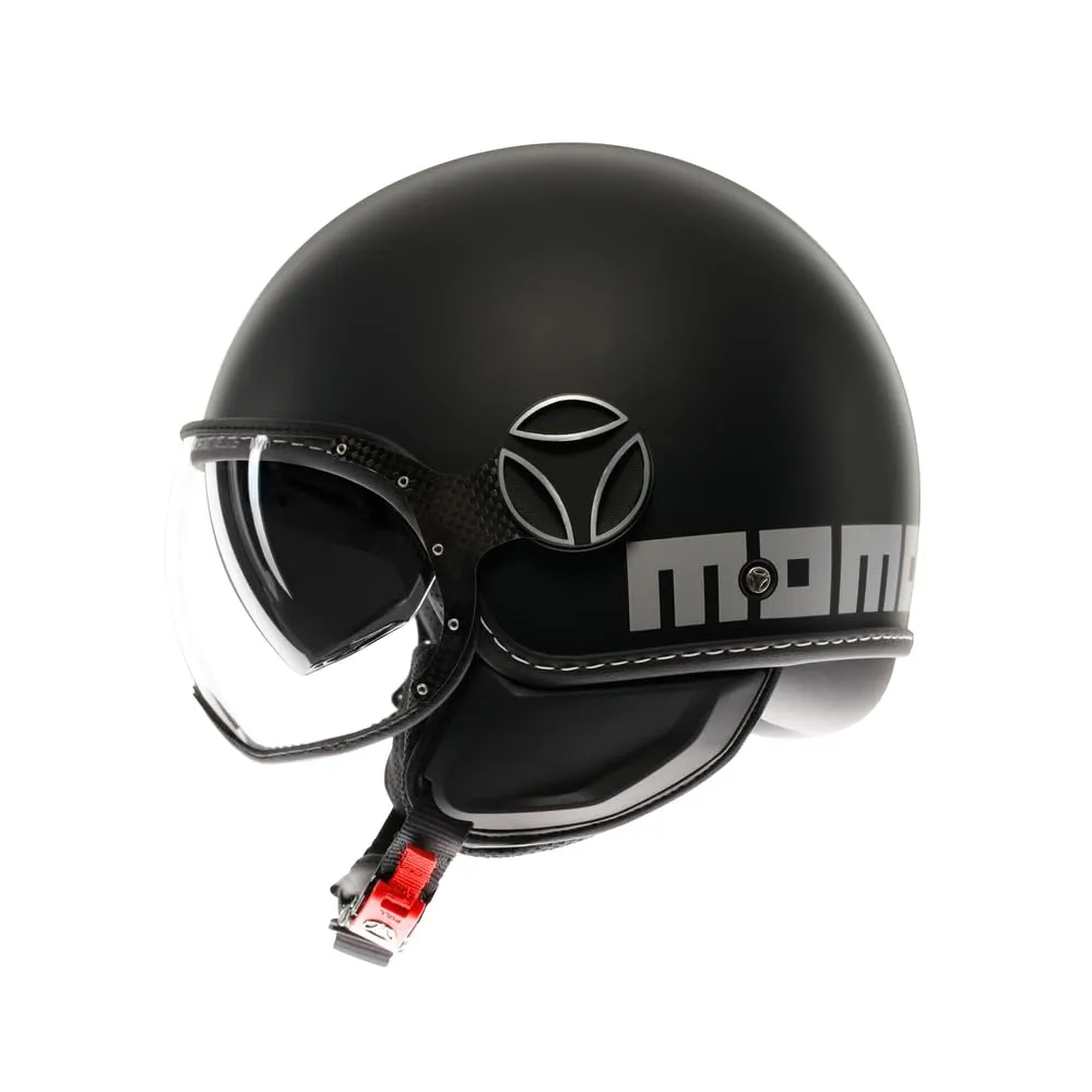 MOMO Design FGTR EVO E2206 Casco Jet, Nero Opaco/Silver, M - immagine 4