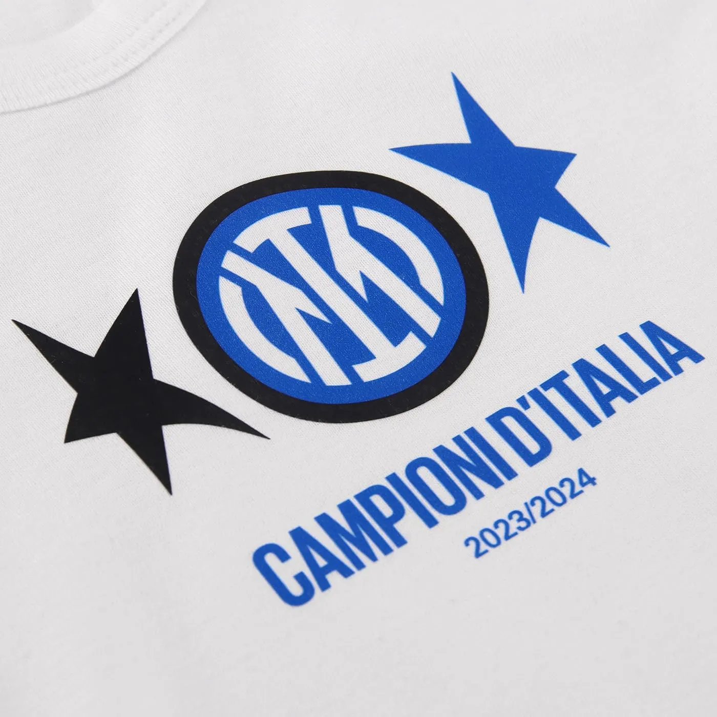 Inter Body Neonato Grafica Scudetto Campioni d'Italia, 100% Cotone, Nerazzurro, 12-18 Mesi - immagine 2