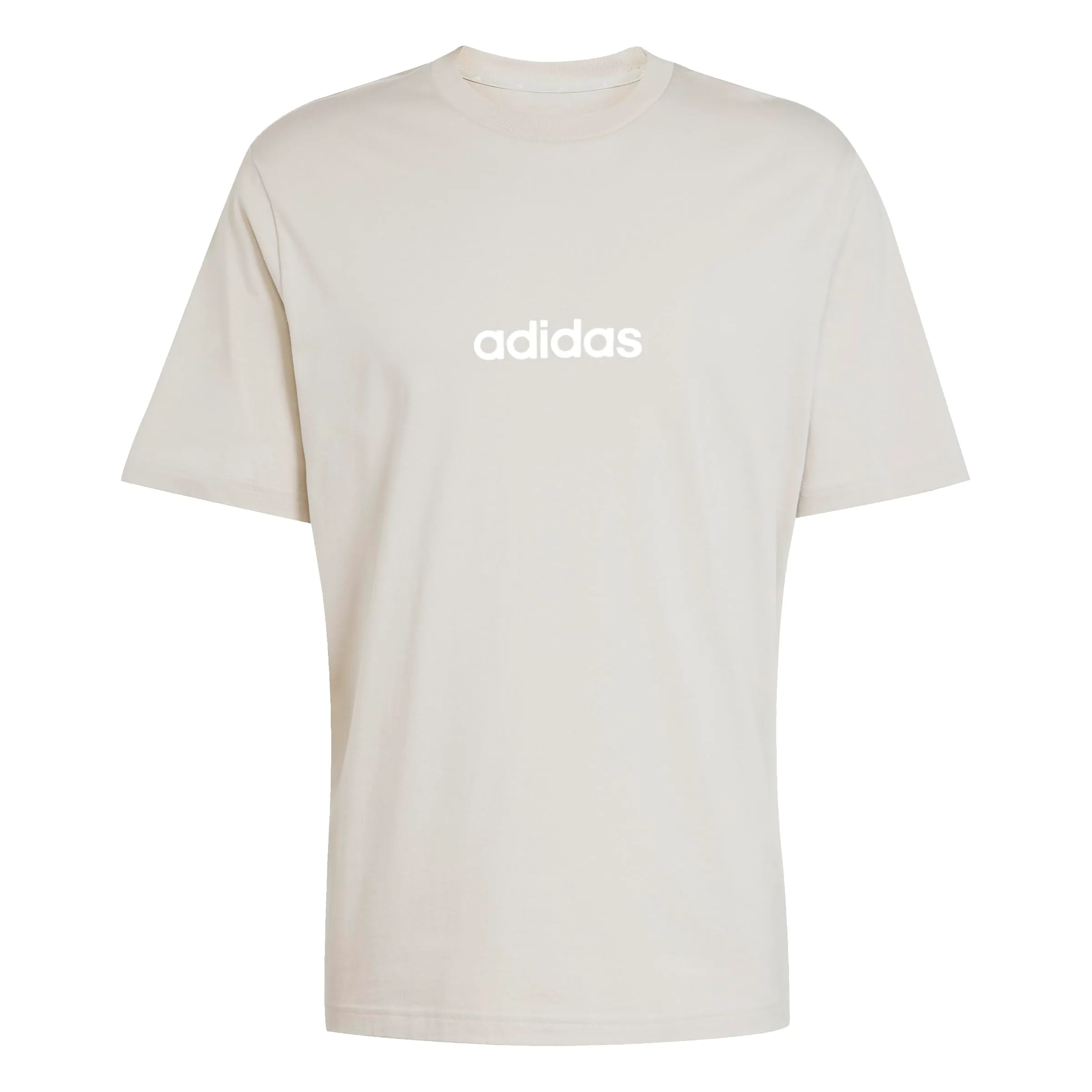 adidas Essentials Linear Single Jersey Shirt, Wonder Alumina/White, S - immagine 1