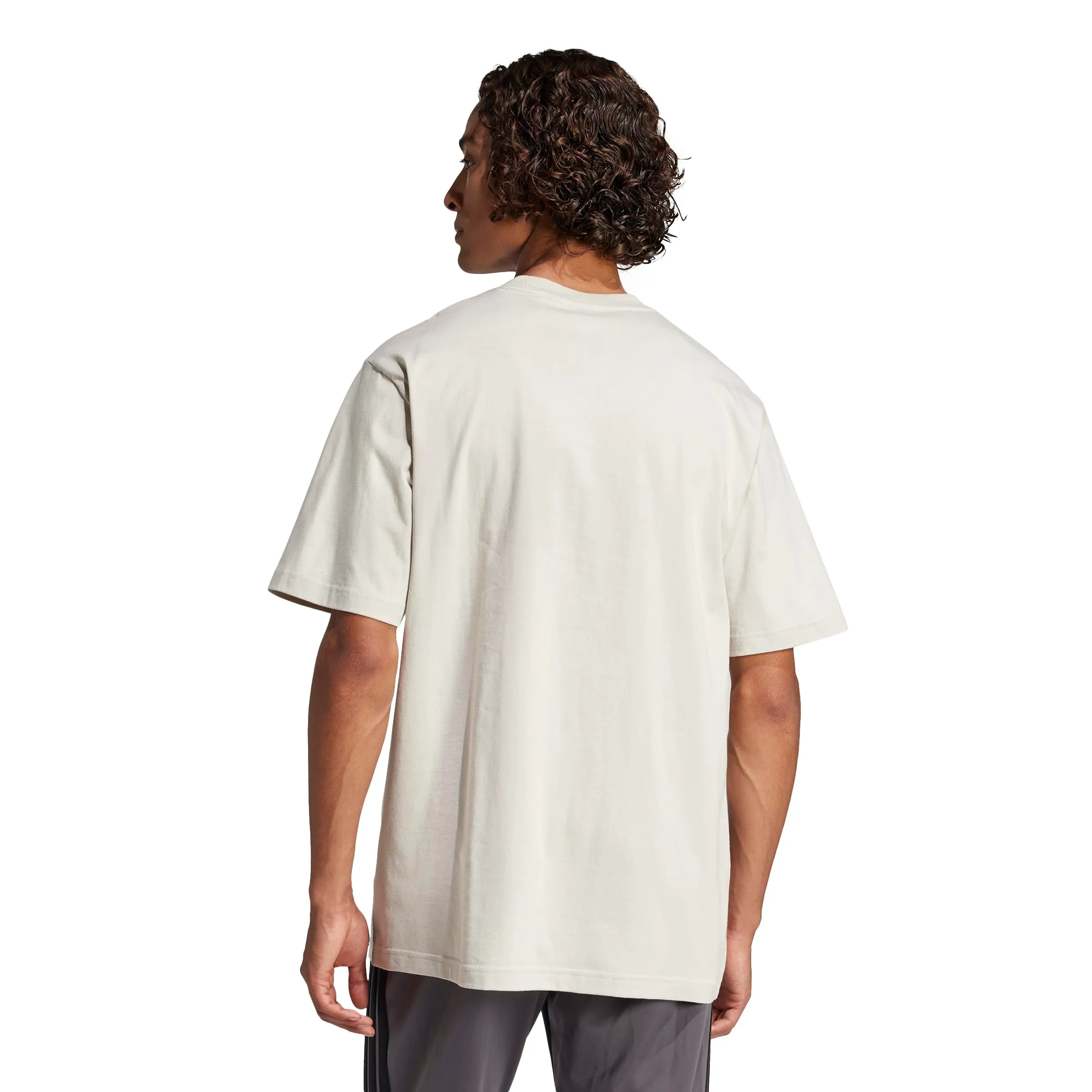 adidas Essentials Linear Single Jersey Shirt, Wonder Alumina/White, S - immagine 2