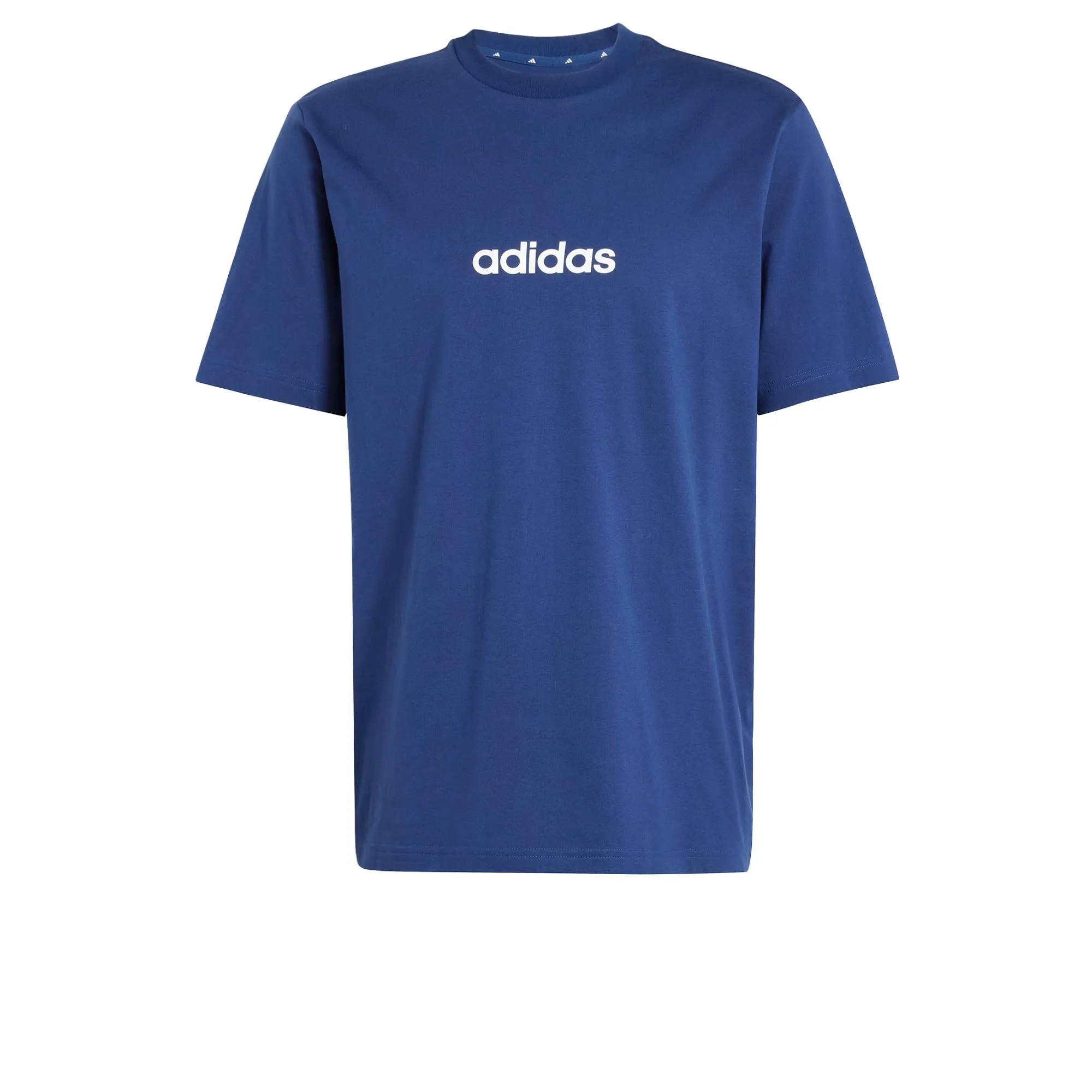 adidas Essentials Linear Single Jersey Shirt - Dark Blue/White, M - immagine 1