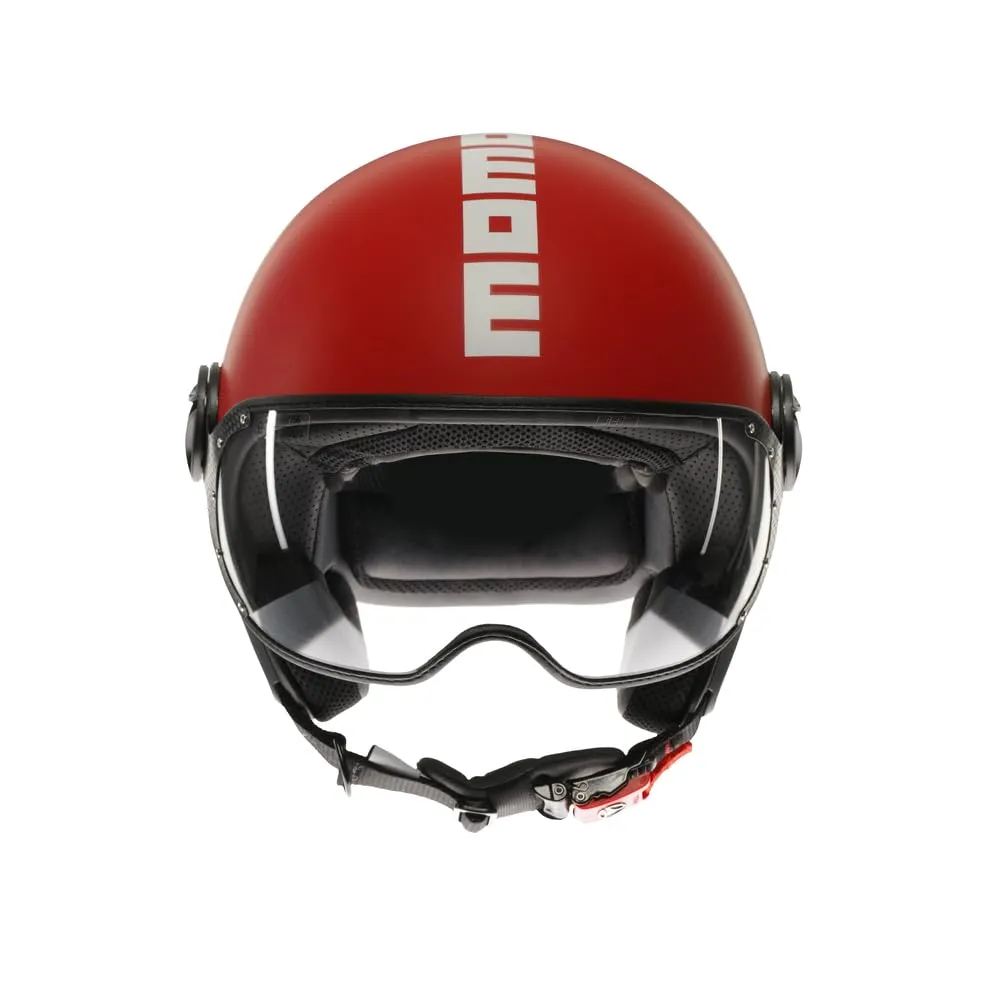 Momo Design FGTR Classic E2206 Casco Jet, Candy Rosso Opaco/Bianco, XL - immagine 2