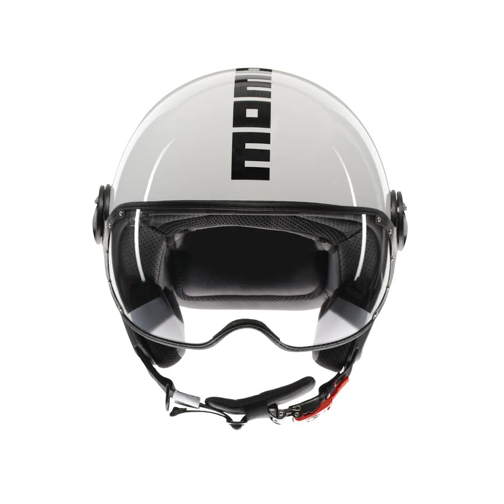 MOMO Design FGTR Classic E2206 Casco Jet Bianco/Nero, S - immagine 2