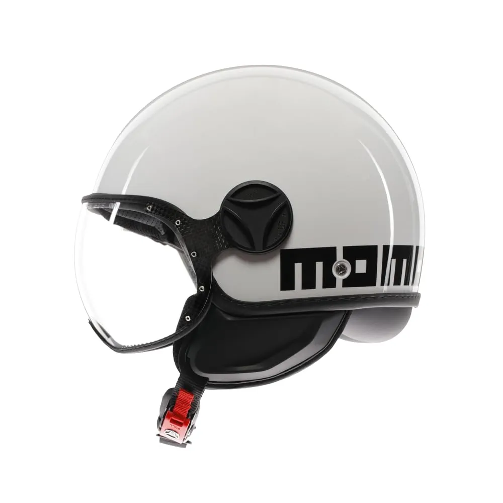 MOMO Design FGTR Classic E2206 Casco Jet Bianco/Nero, S - immagine 4