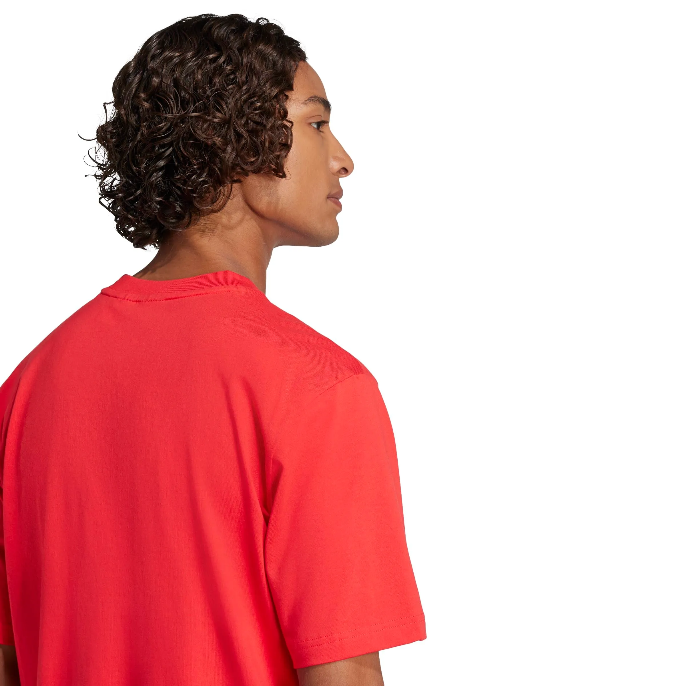 adidas Essentials Linear Single Jersey Shirt, Pure Ruby/Black, XS - immagine 5