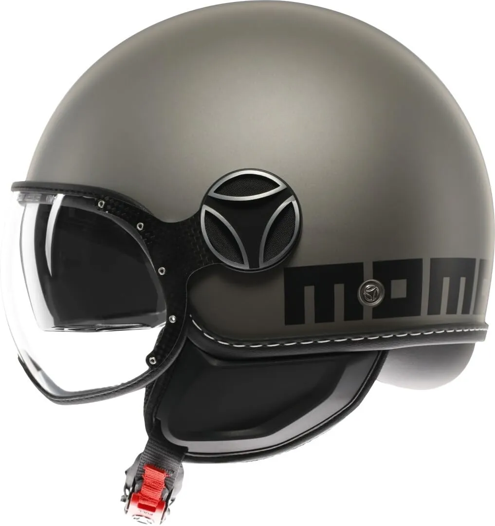 MOMO Design FGTR EVO E2206 Casco Jet Titanio Opaco/Nero, L - immagine 4