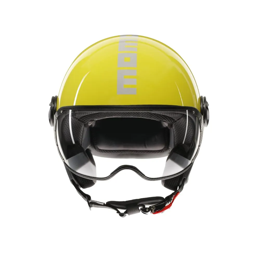 MOMO Design FGTR Classic E2206 Casco Moto Jet, Candy Giallo/Bianco, XL - immagine 2