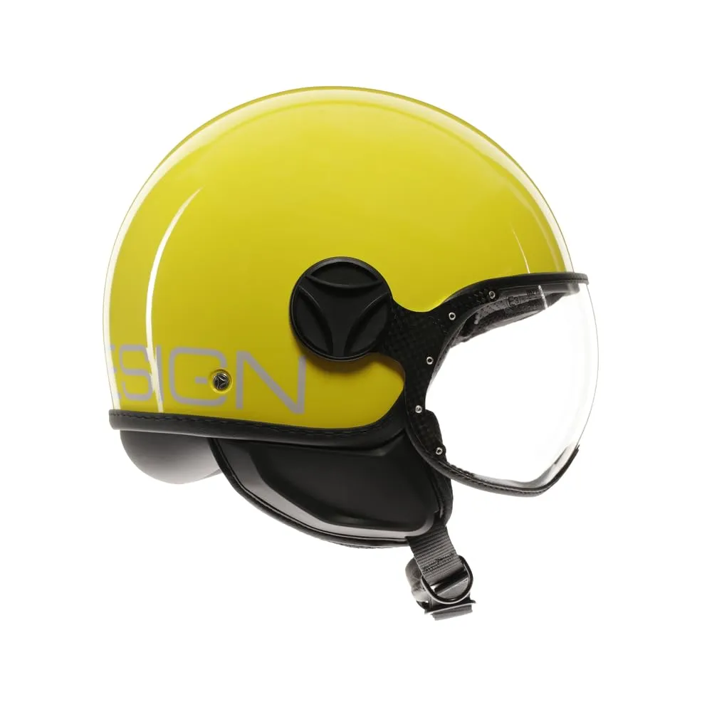 MOMO Design FGTR Classic E2206 Casco Moto Jet, Candy Giallo/Bianco, XL - immagine 3
