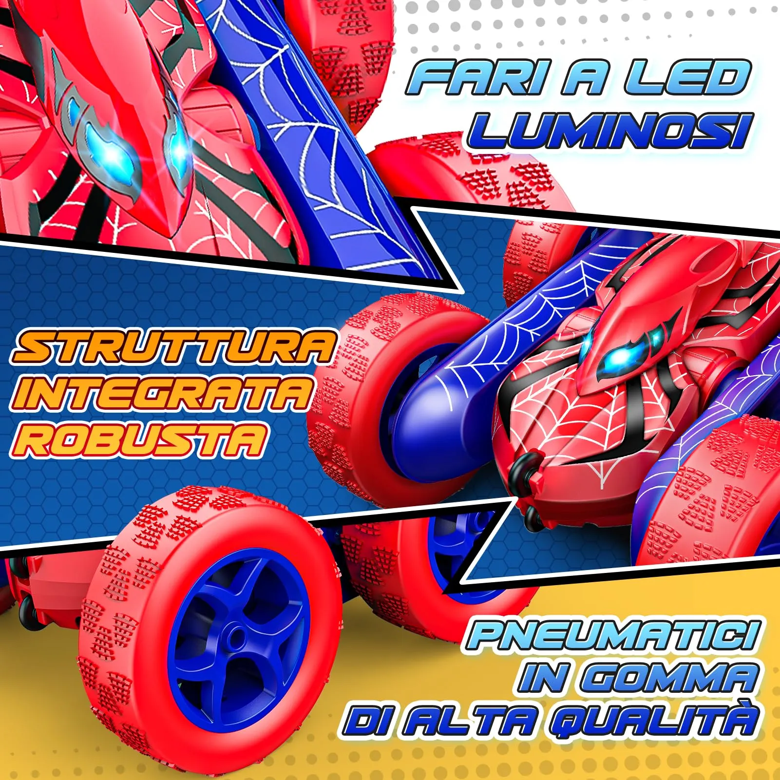 Dreamlandia Monster Truck RC 4WD Spider All-Terrain WJ12881 Rosso - immagine 5