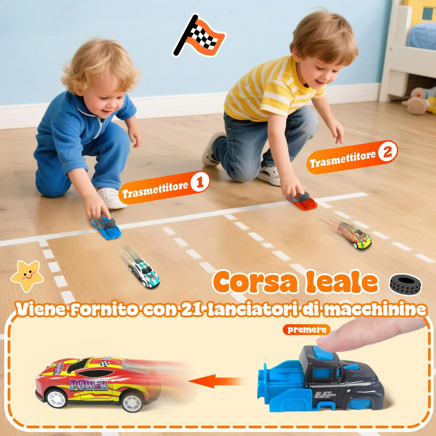 TOYABI Set di 21 Pezzi Macchinine per Bambini - immagine 3