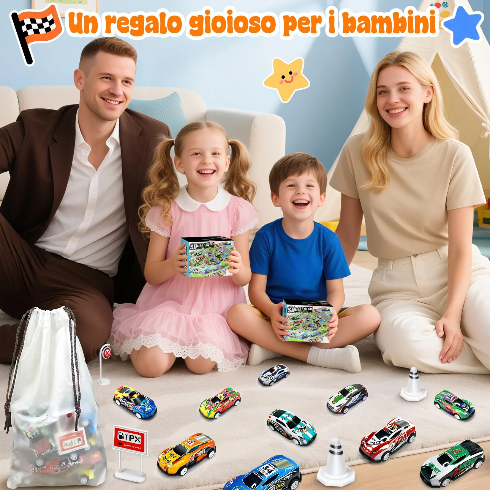 TOYABI Set di 21 Pezzi Macchinine per Bambini - immagine 7