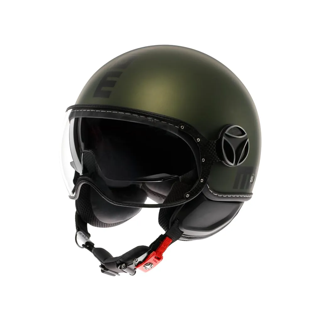 MOMO Design FGTR EVO E2206 Casco Jet, Verde Opaco/Nero, S - immagine 1