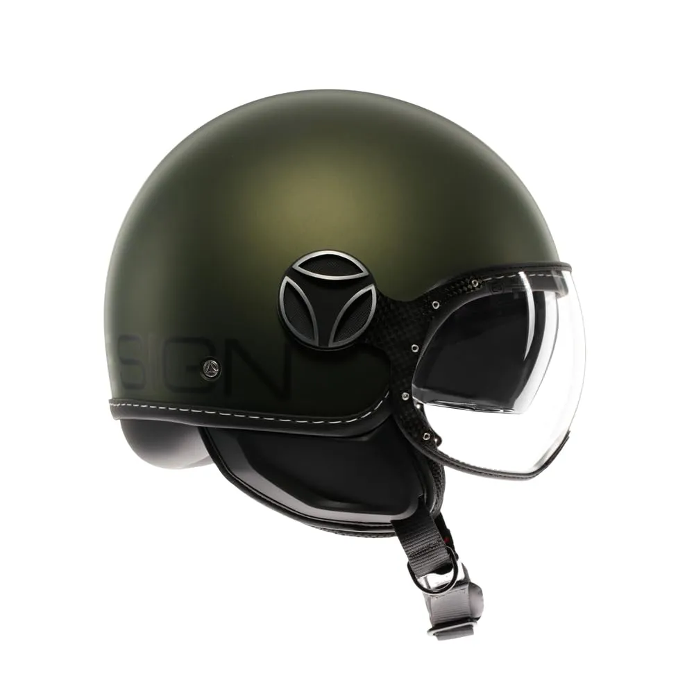 MOMO Design FGTR EVO E2206 Casco Jet Verde Opaco/Nero, XL - immagine 3
