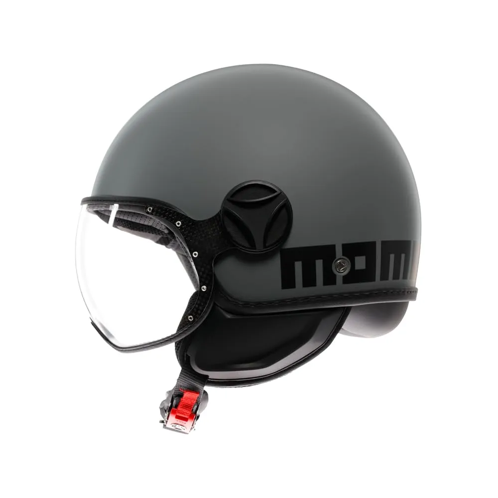 MOMO Design FGTR Classic E2206 Casco Jet, Grigio Opaco/Nero, XS - immagine 4