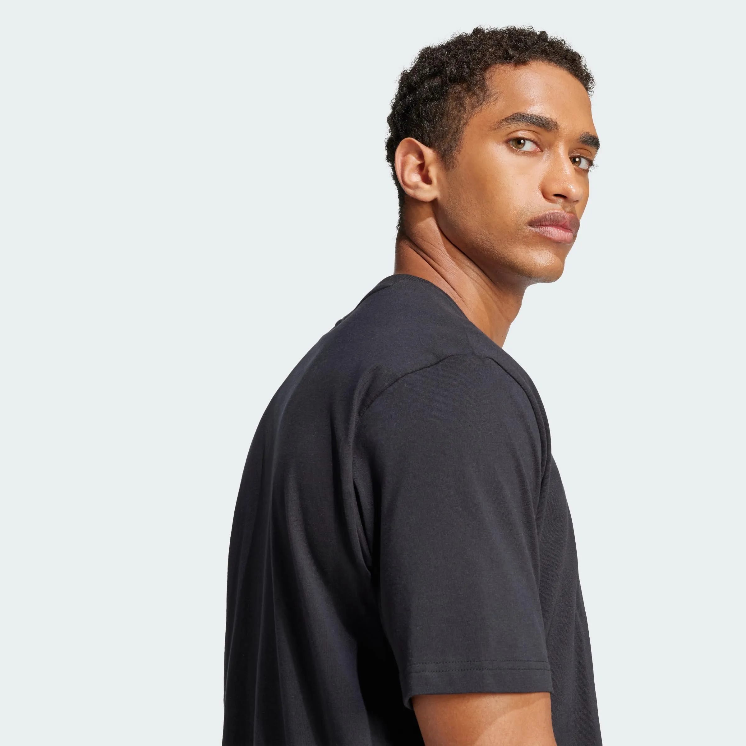 adidas Essentials Linear Single Jersey Shirt - Black/White, XS - immagine 2