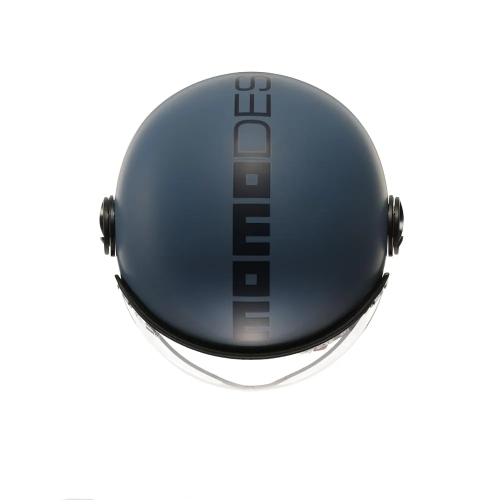 MOMO Design FGTR Classic E2206 Casco Jet, Blu Polvere Opaco, S - immagine 6