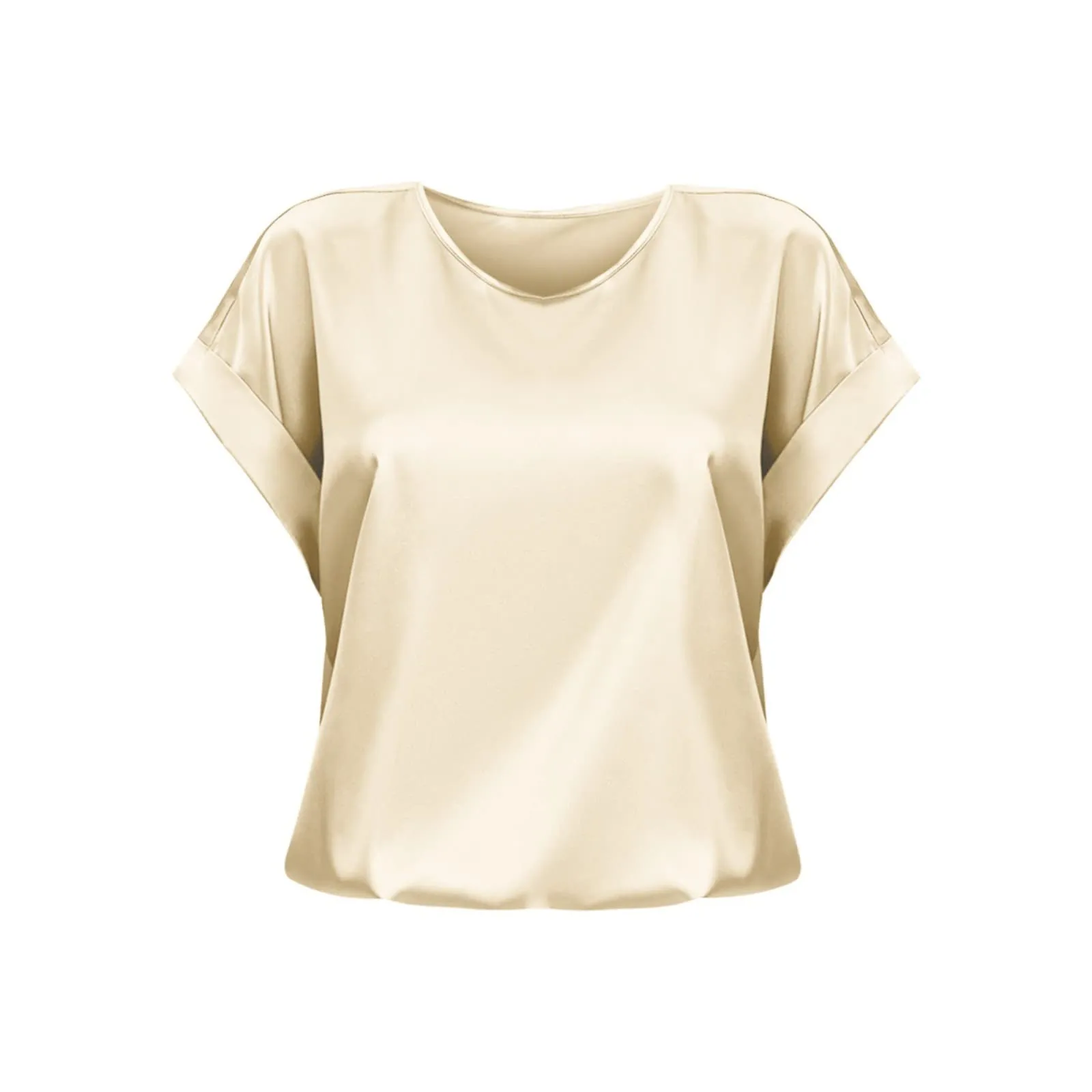 Uwdiohq Bluse Eleganti Donna Maniche Corte Top con Paillettes - immagine 1