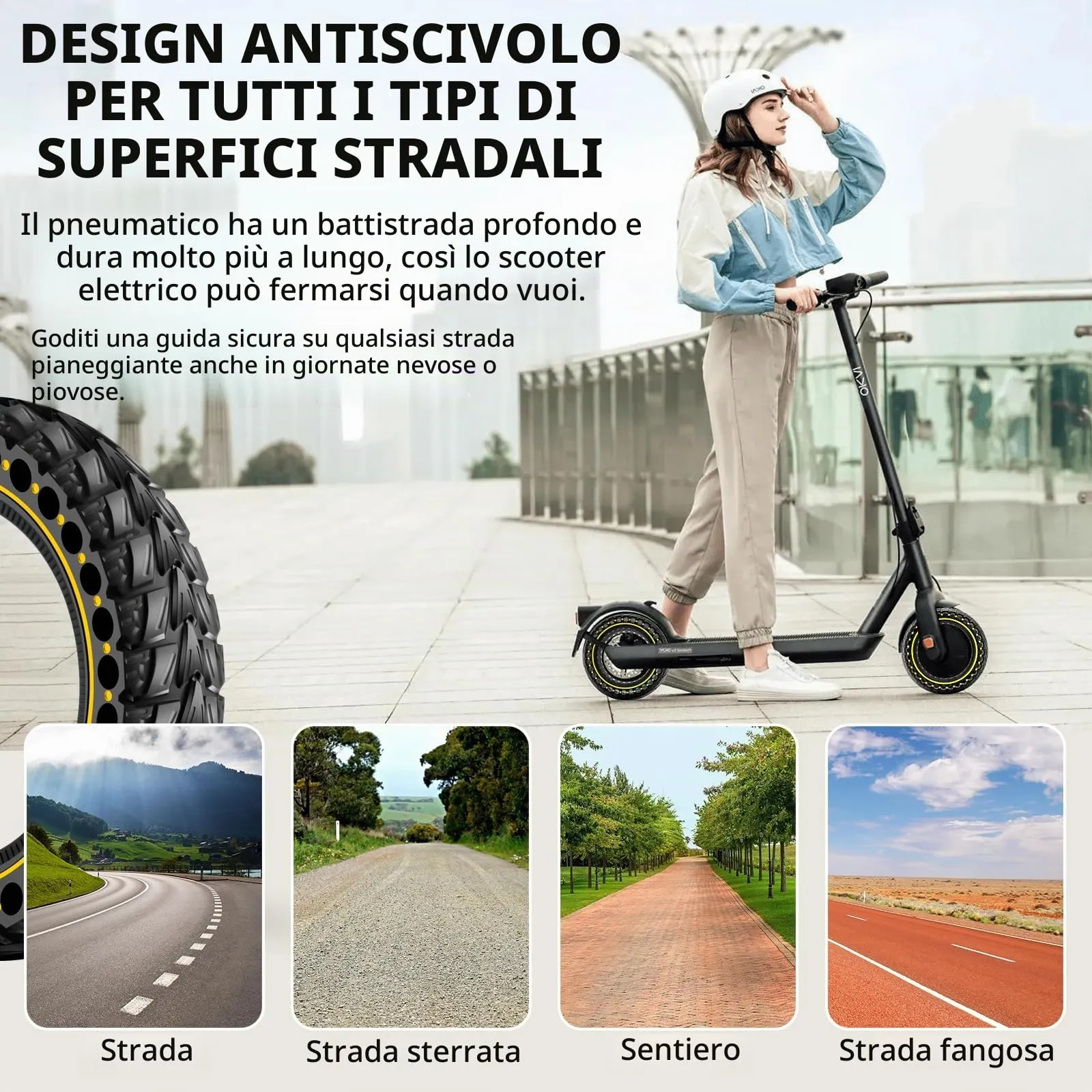 BANGTING Pneumatici Piene per Monopattino Elettrico 10x2.50-6.5 (60/70-6.5), Compatibili con Segway Ninebot Max G2/G30/G30D/G30E/G30LP, Giallo - immagine 7