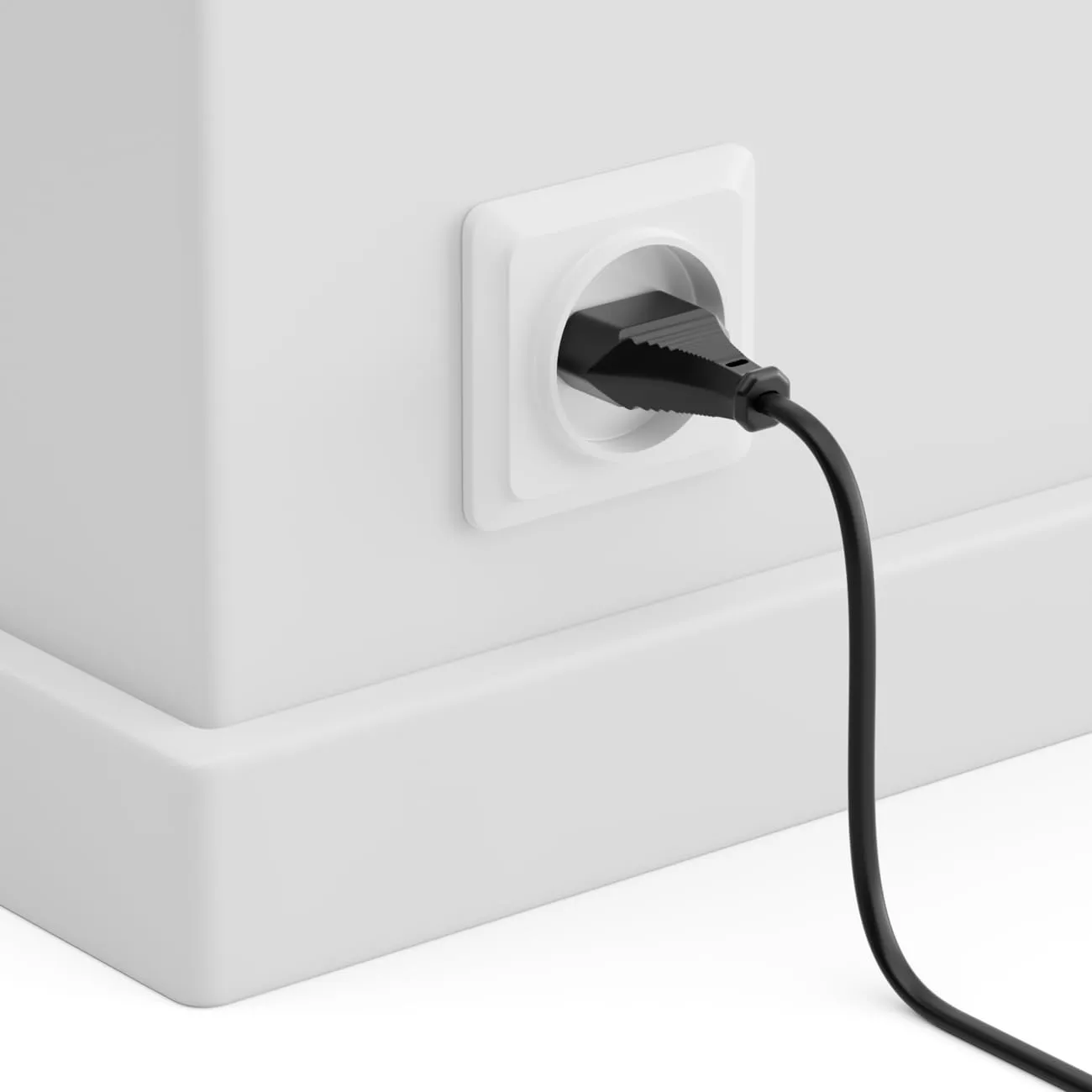 deleyCON Cavo di Alimentazione 10m Spina Europlug a Presa C7 - Nero - immagine 4