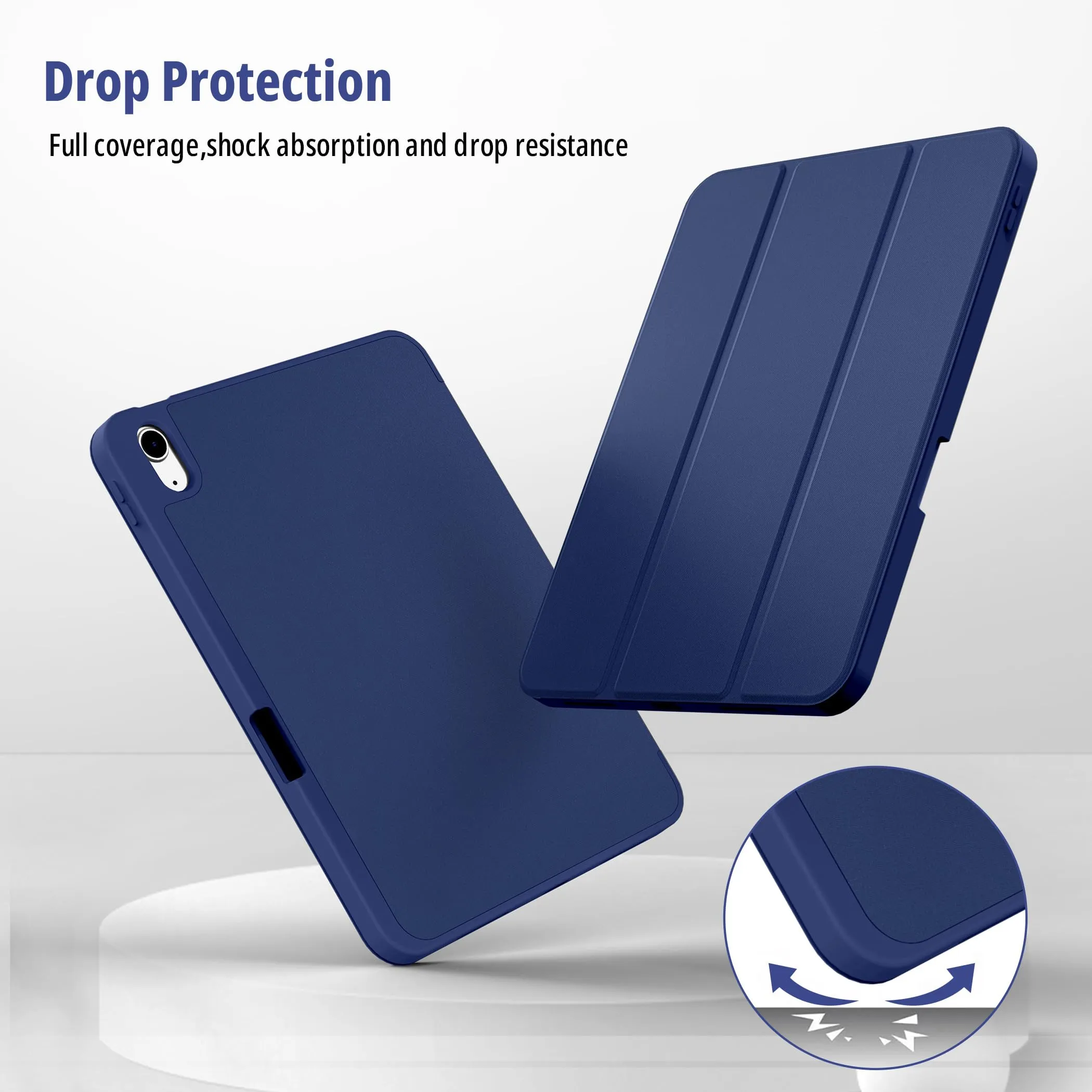 CACOE Cover per iPad 11 Generazione A16 / iPad 10 Generazione 10.9 (2022) - Blu Navy - immagine 4