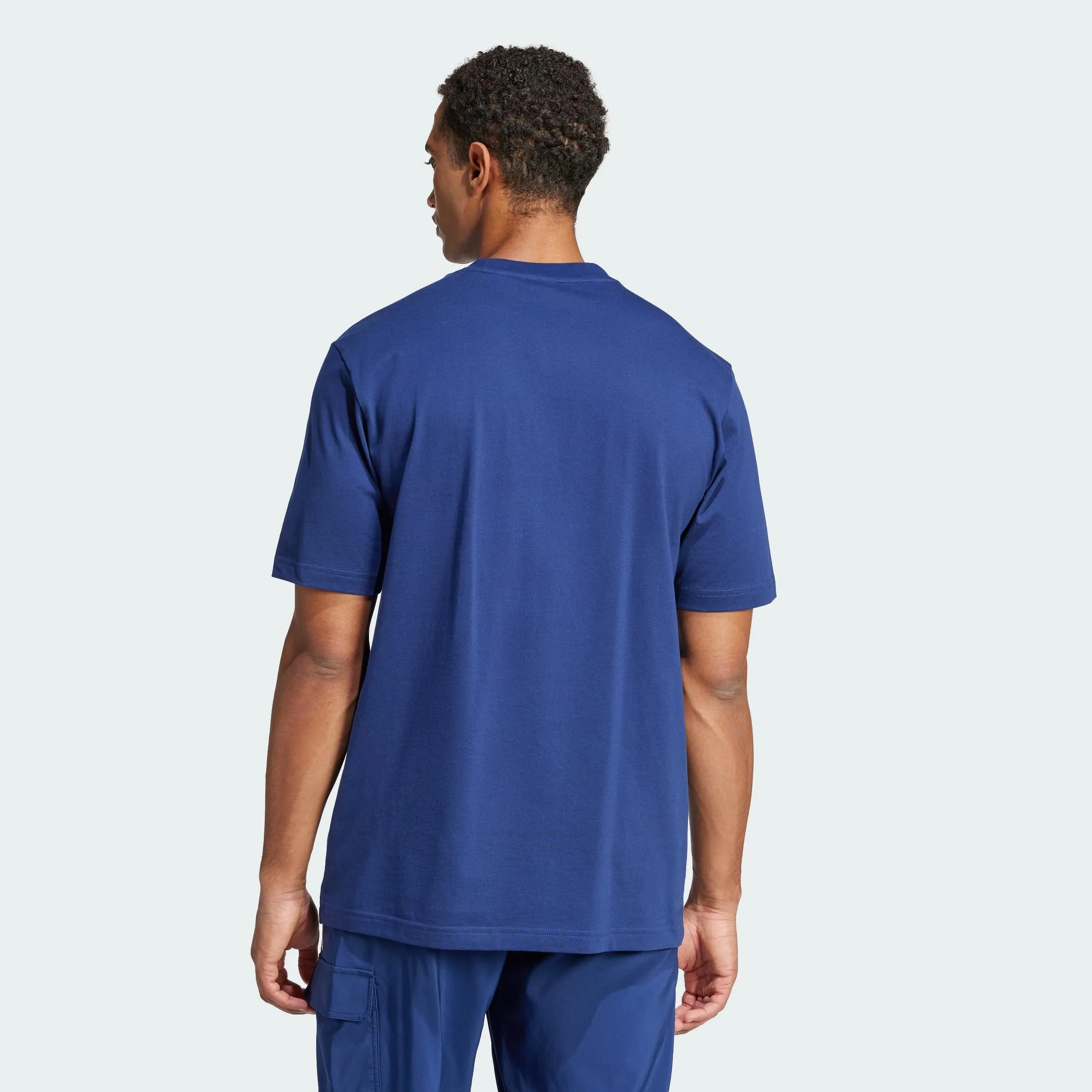 adidas Essentials Linear Single Jersey Shirt - Dark Blue/White - XXL - immagine 4