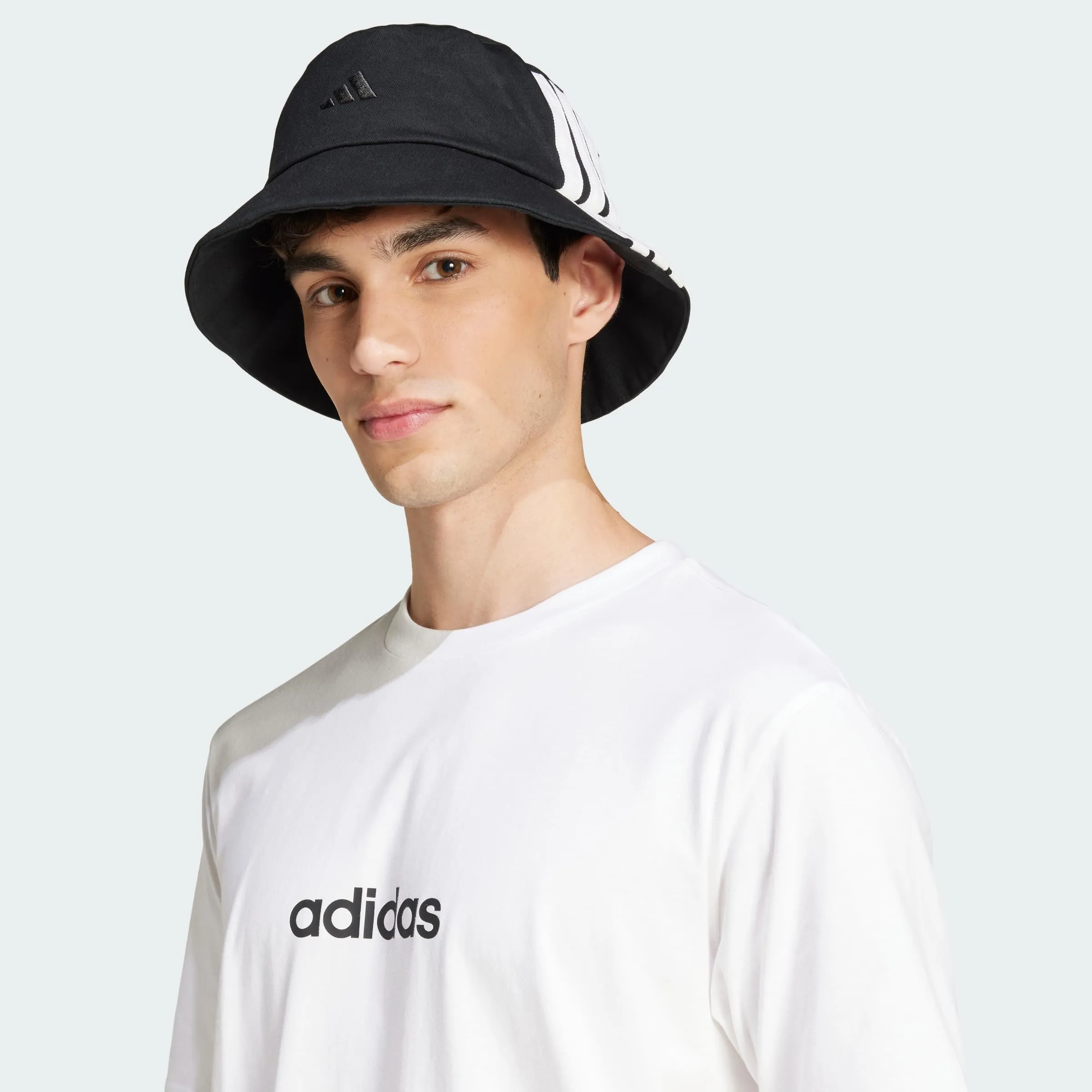 adidas Essentials Linear Single Jersey Shirt - White/Black, XL - immagine 2