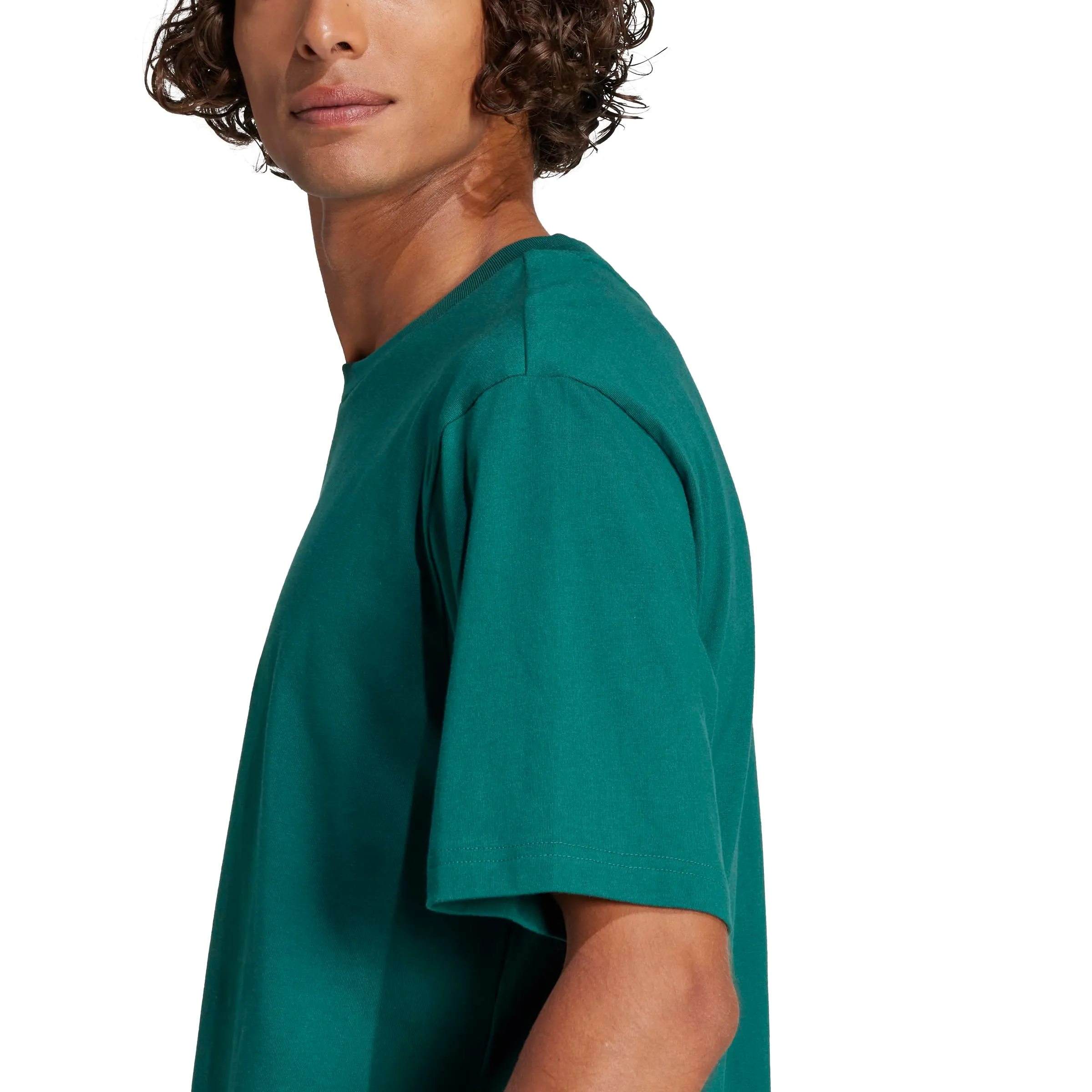 adidas Essentials Linear Single Jersey Shirt, Collegiate Green/Black, M - immagine 6