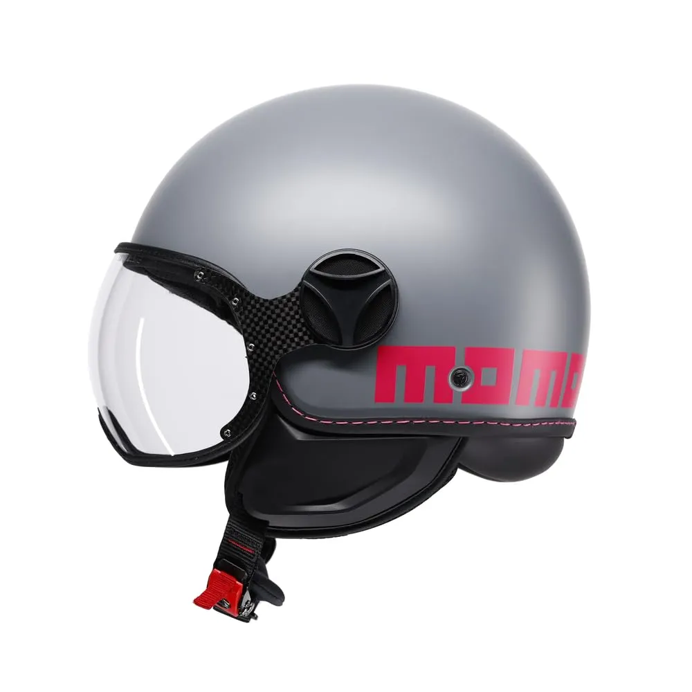 MOMO Design FGTR Classic E2206, Grigio Opaco Fluo/Fucsia, XS - immagine 4