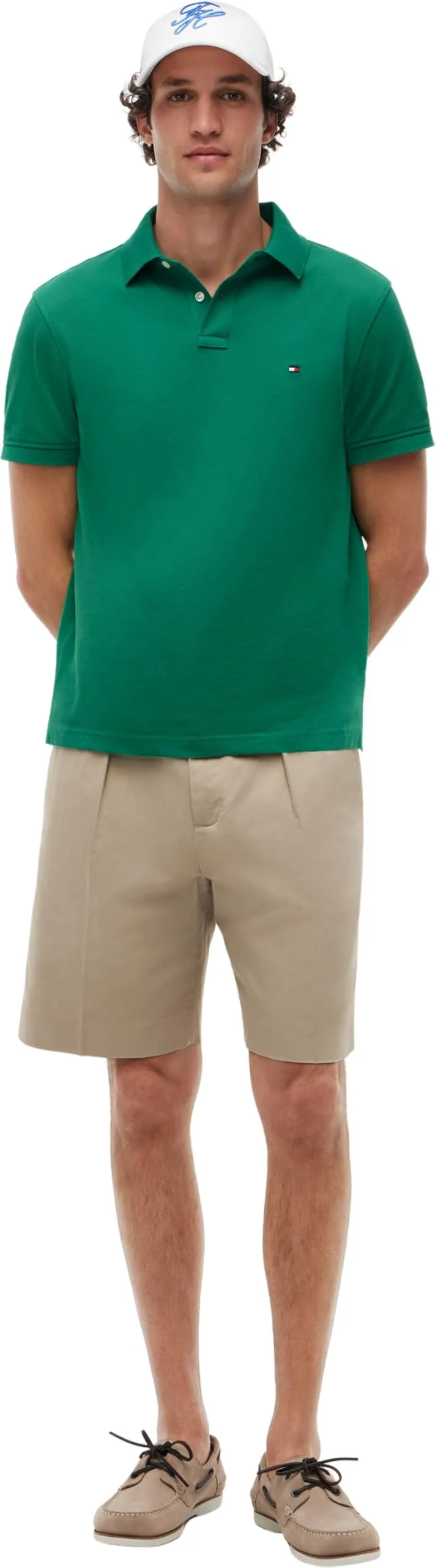 Tommy Hilfiger Polo Maniche Corte Regular Fit, Nouveau Green, M - immagine 5