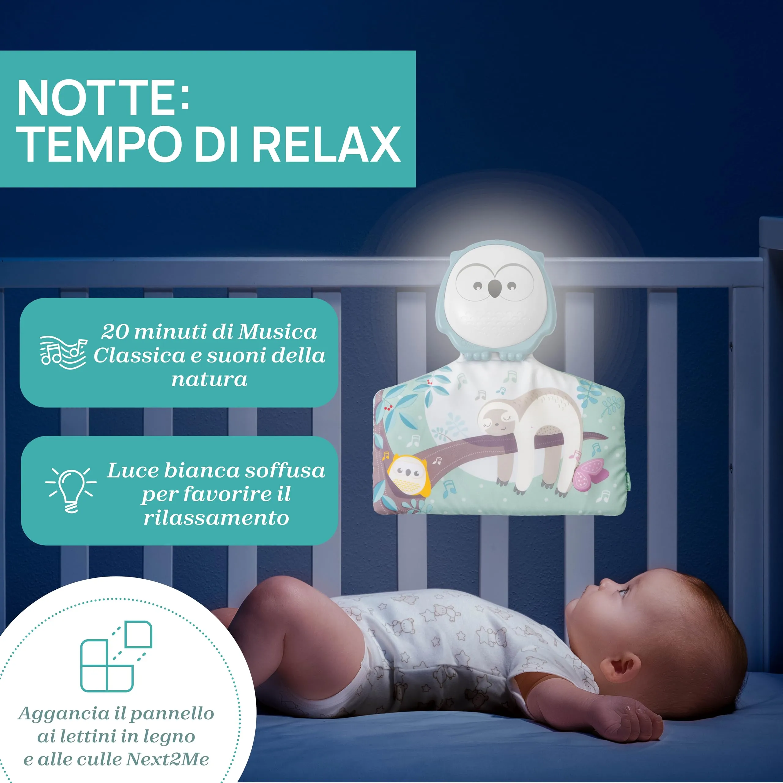 Chicco Tappeto Relax&Play, Tappeto Evolutivo in Tessuto con Melodie e Luci, Lavabile, per Neonati 0 Mesi+ - immagine 7