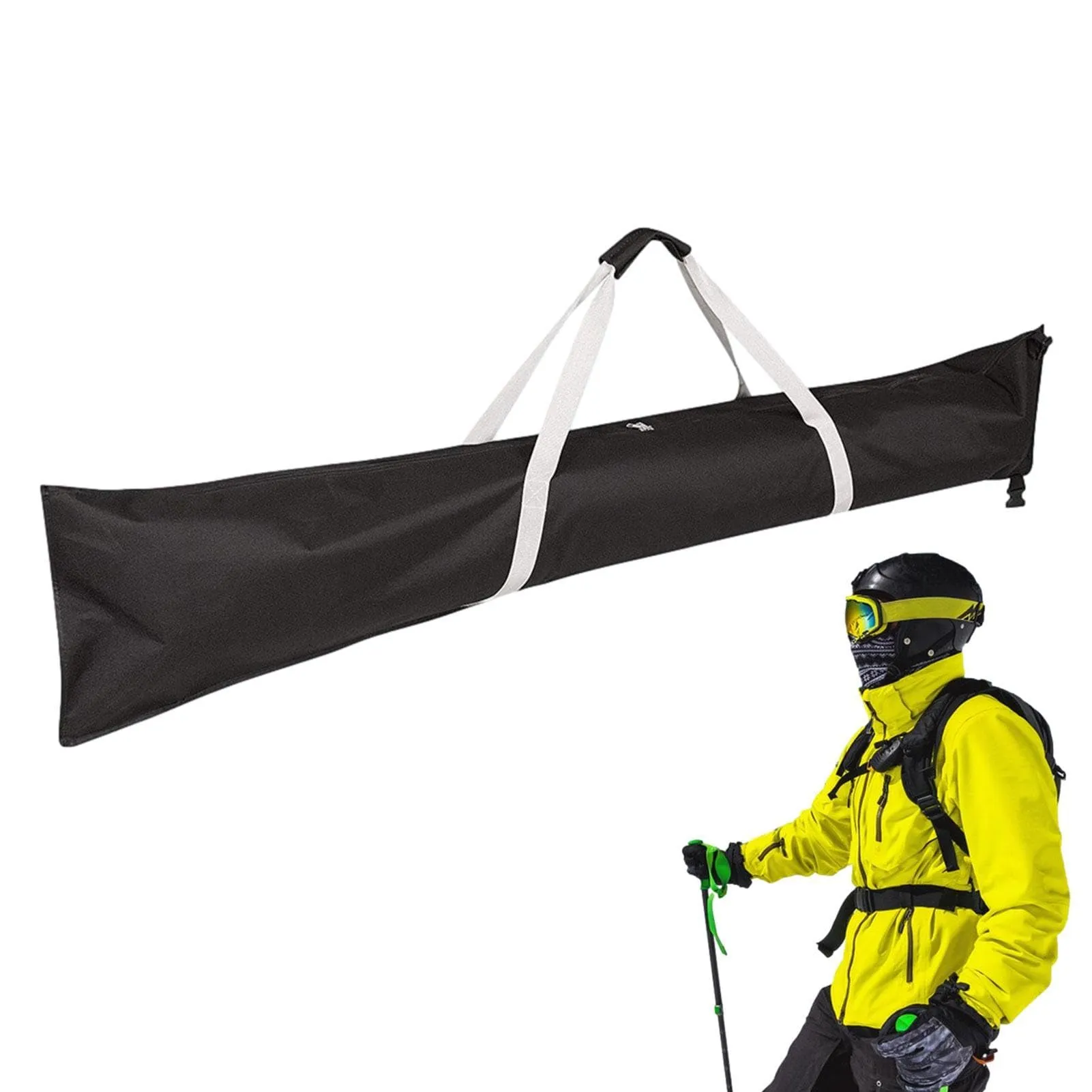 LearnLyrics Borsa da sci e snowboard impermeabile in poliestere, 72.83x12.99 pollici, Nero - immagine 7
