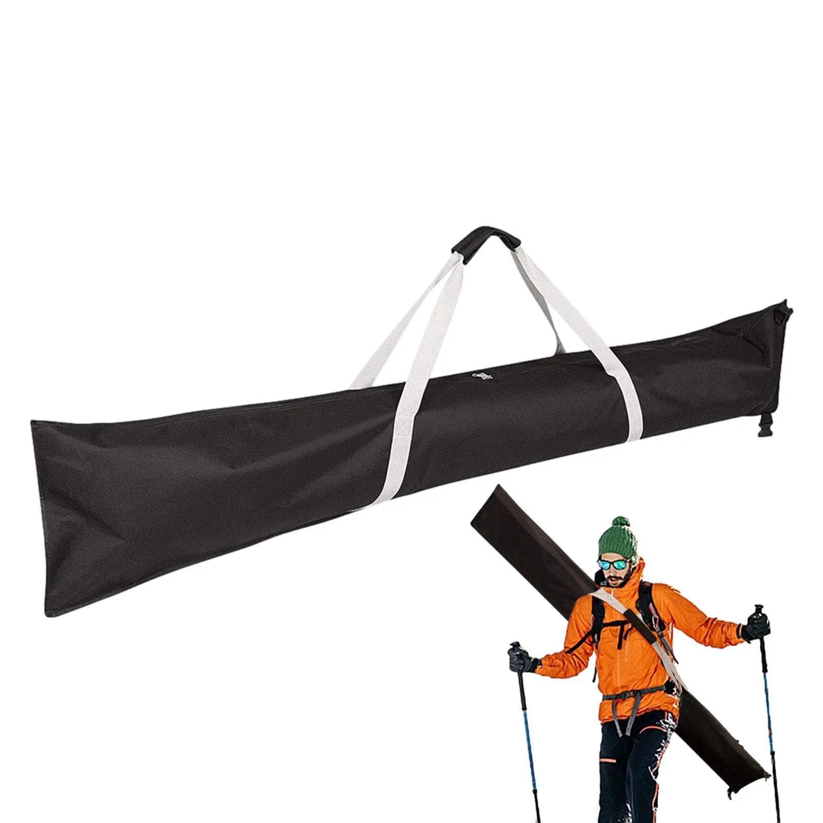 LearnLyrics Borsa da sci e snowboard impermeabile in poliestere, 72.83x12.99 pollici, Nero - immagine 8