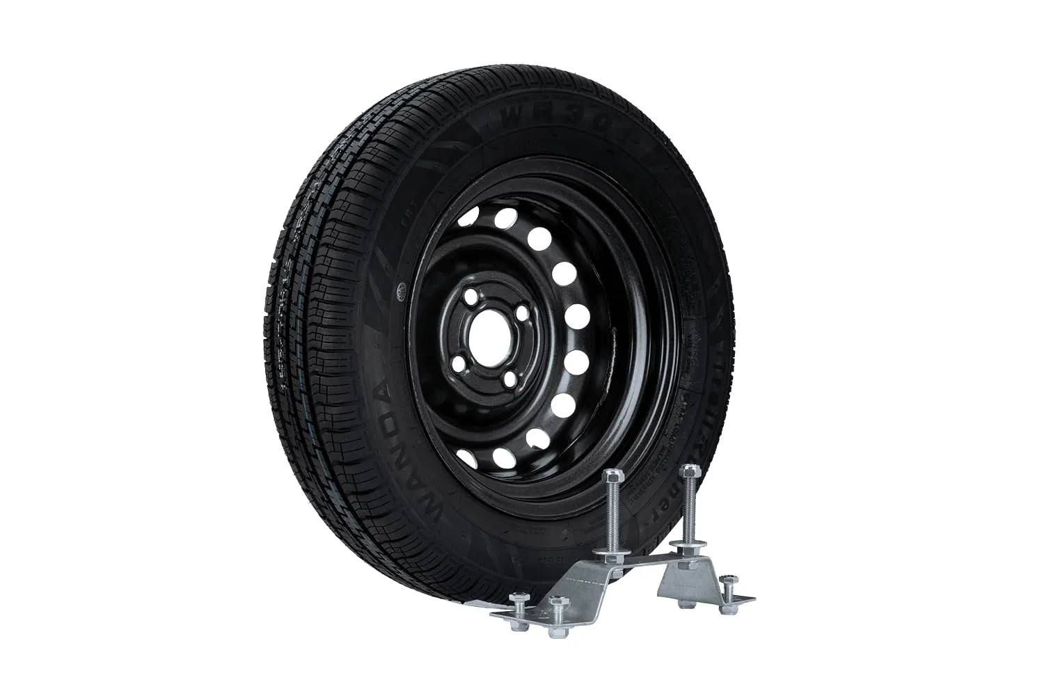 UNITRAILER Ruota di Scorta 155/70 R13 con Staffa per Rimorchi Garden Trailer Kipp, Pneumatico Wanda 79N e Cerchio 4x100 - immagine 4